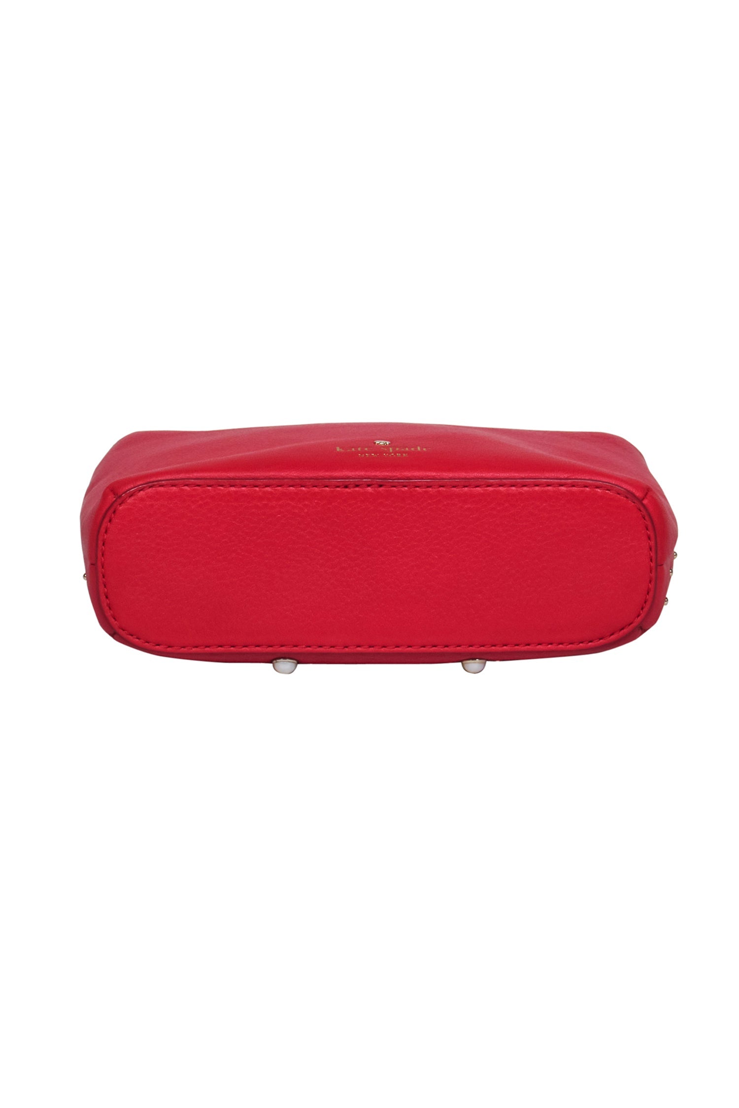 Kate Spade Red Leather Pearl-Accented Crossbody: A Chic Fashion Statement