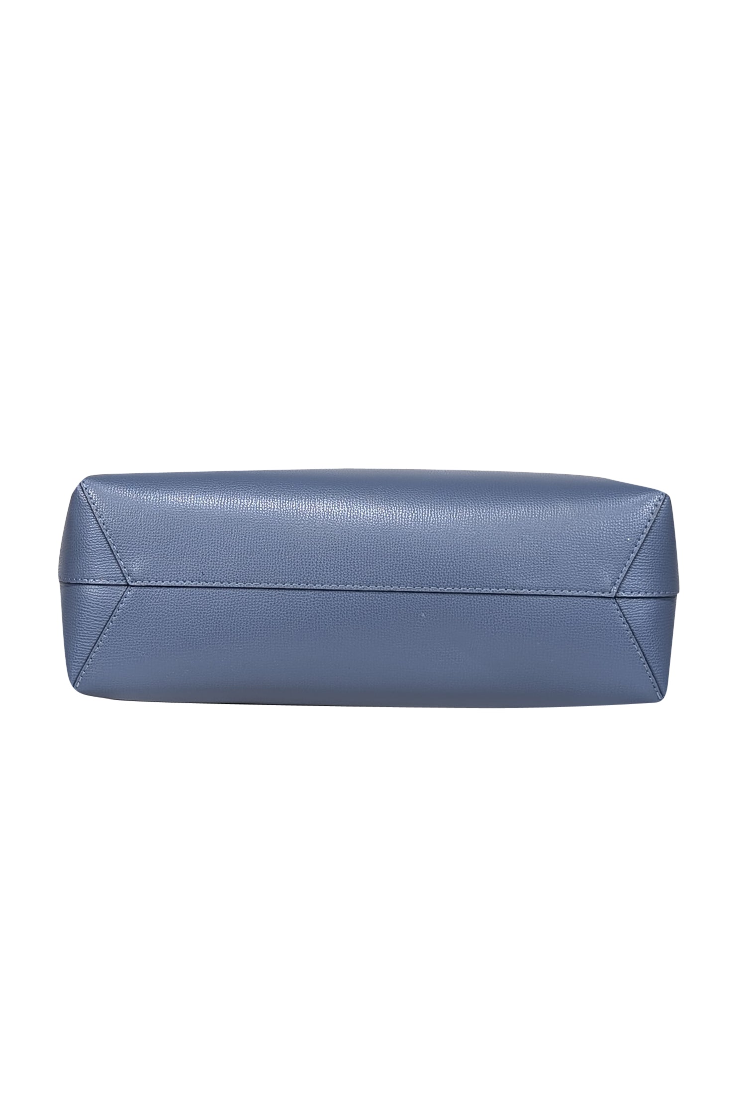 Kate Spade's Stylish Blue Leather Tote Bag with Metallic Leather Pouch