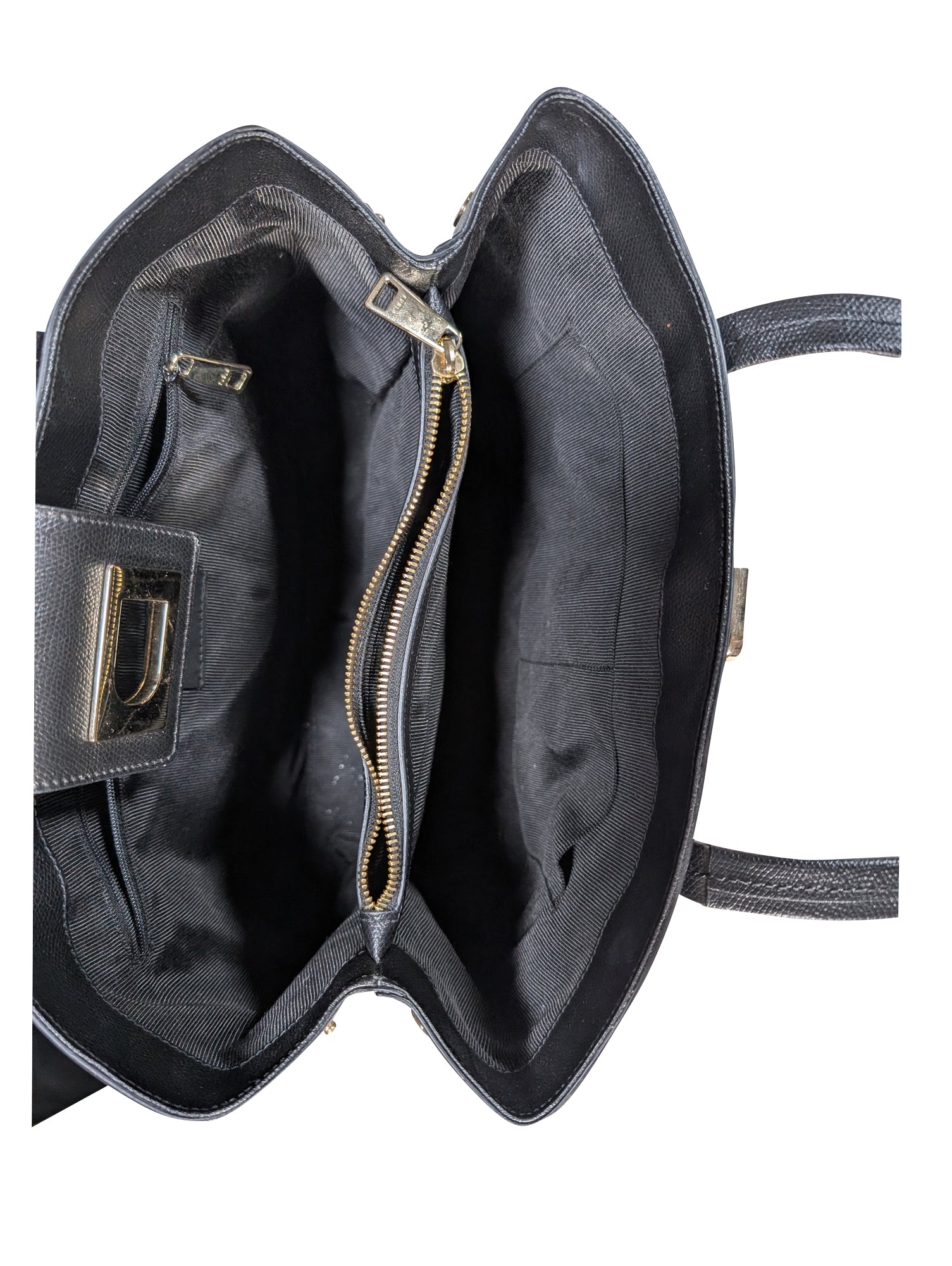 Furla - Stunning Black Saffiano Leather Tote Bag