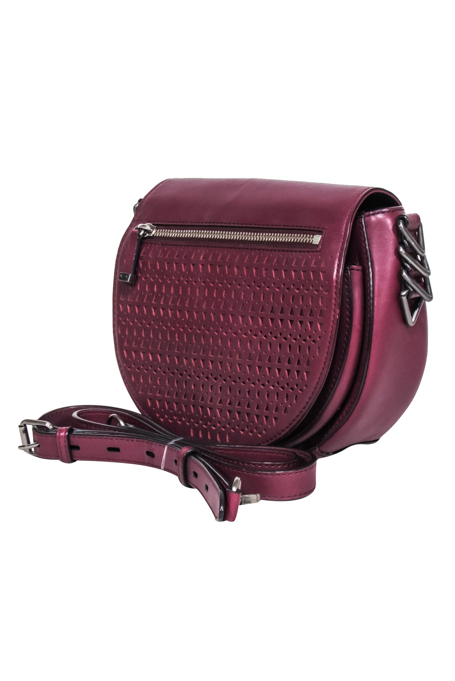 Rebecca Minkoff's Stunning Burgundy Astor Leather Saddle Bag