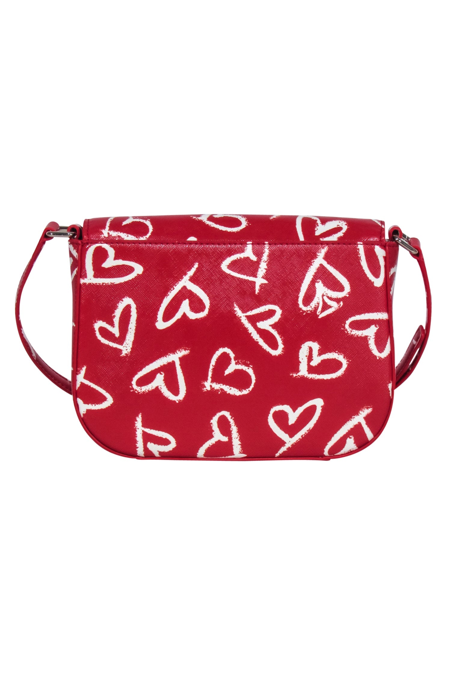 Kate Spade Red Leather Lipstick Heart Print Must-Have Crossbody Bag