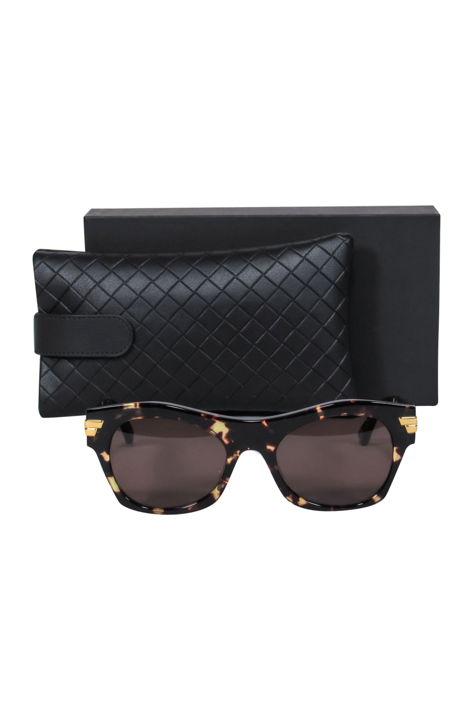 Bottega Veneta - Stylish Brown Tortoise Shell Wayfarer Sunglasses