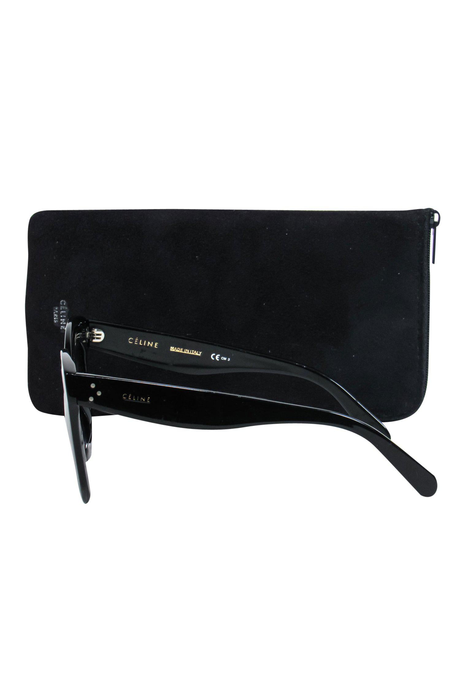 Celine Large Black Wayfarer Sunglasses - A Vintage Fashion Statement