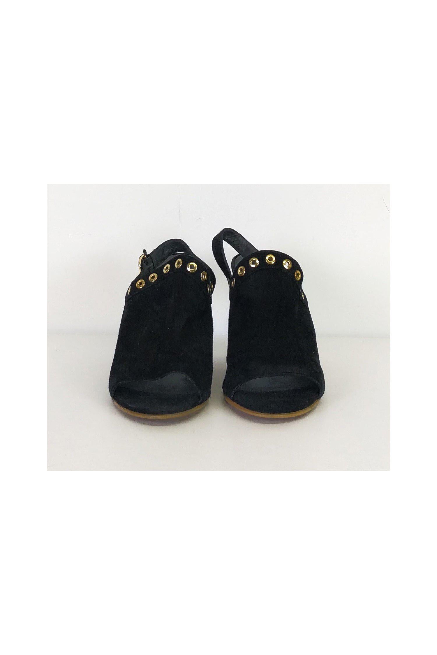 Stuart Weitzman - Gorgeous Black Suede Studded Wedges in Size 8 - A Must-Have!
