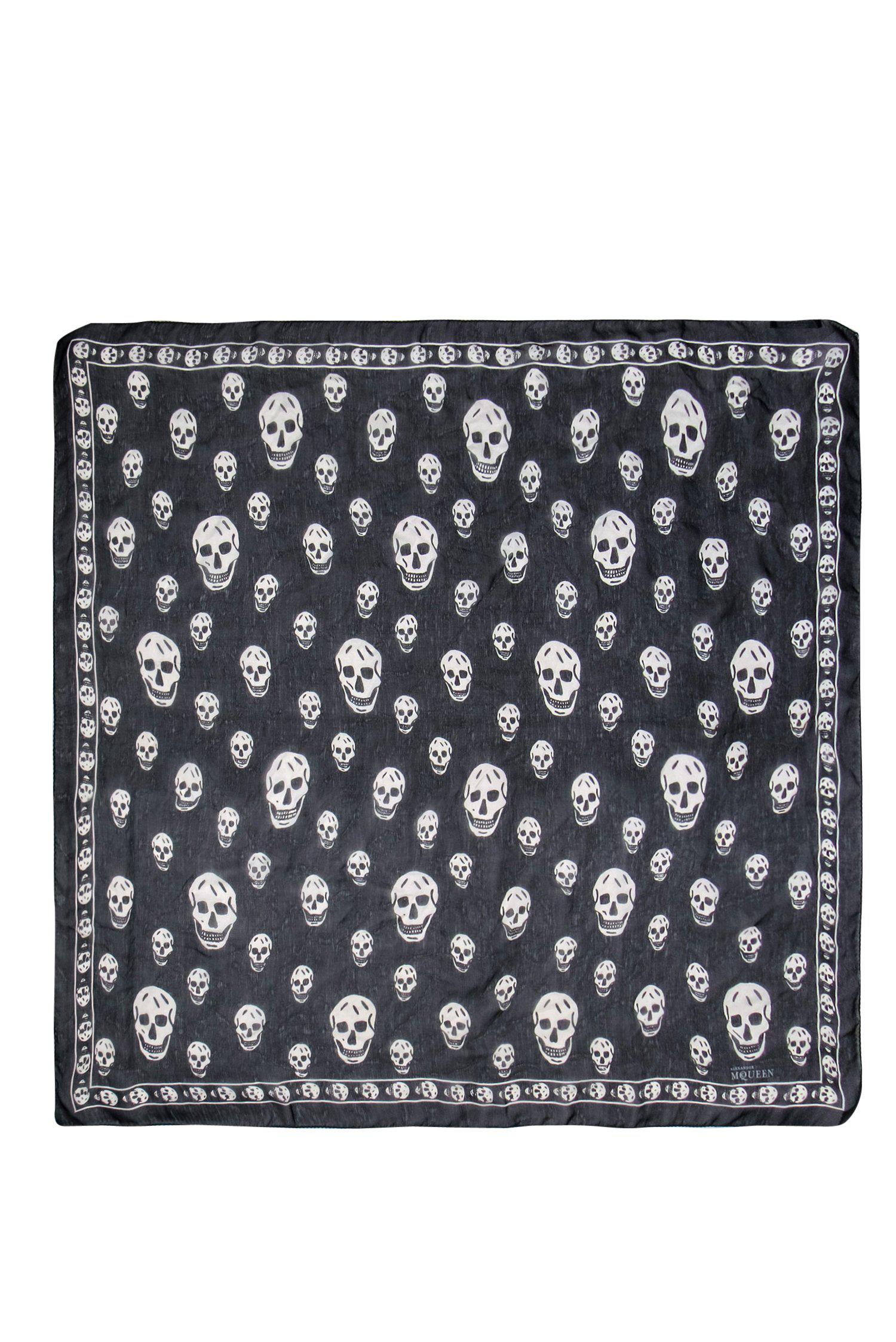Alexander McQueen's Stunning Black & White Skull Print Scarf