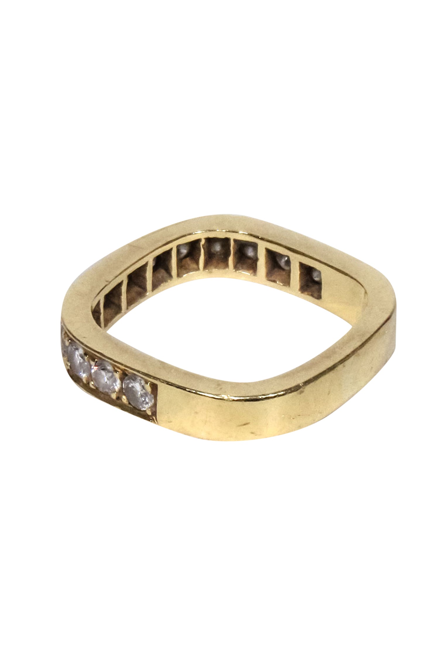 Daven 18k Gold Whimsical Rectangular Ring - Size 5