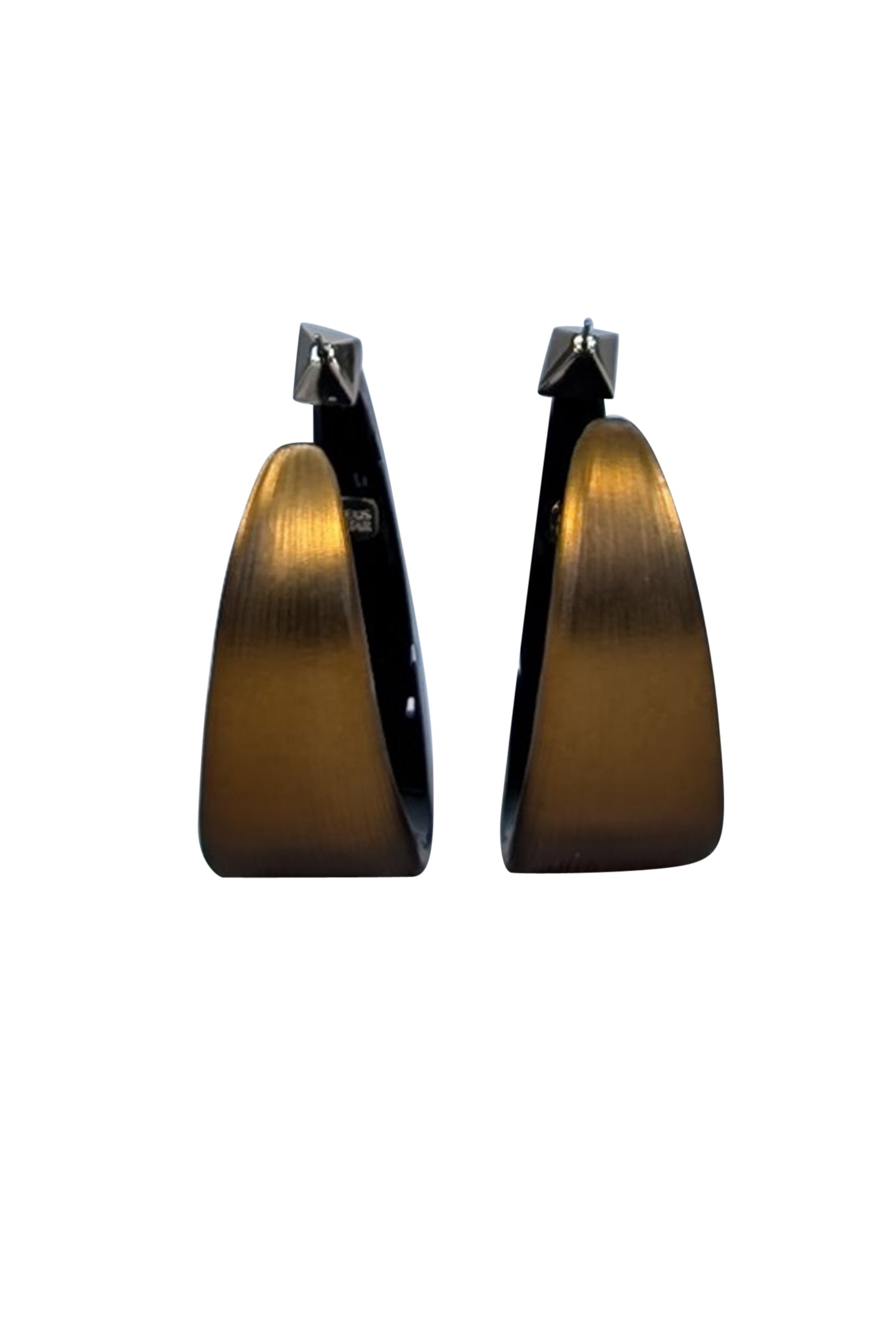 Alexis Bittar's Stunning Bronze Lucite Hoop Earrings