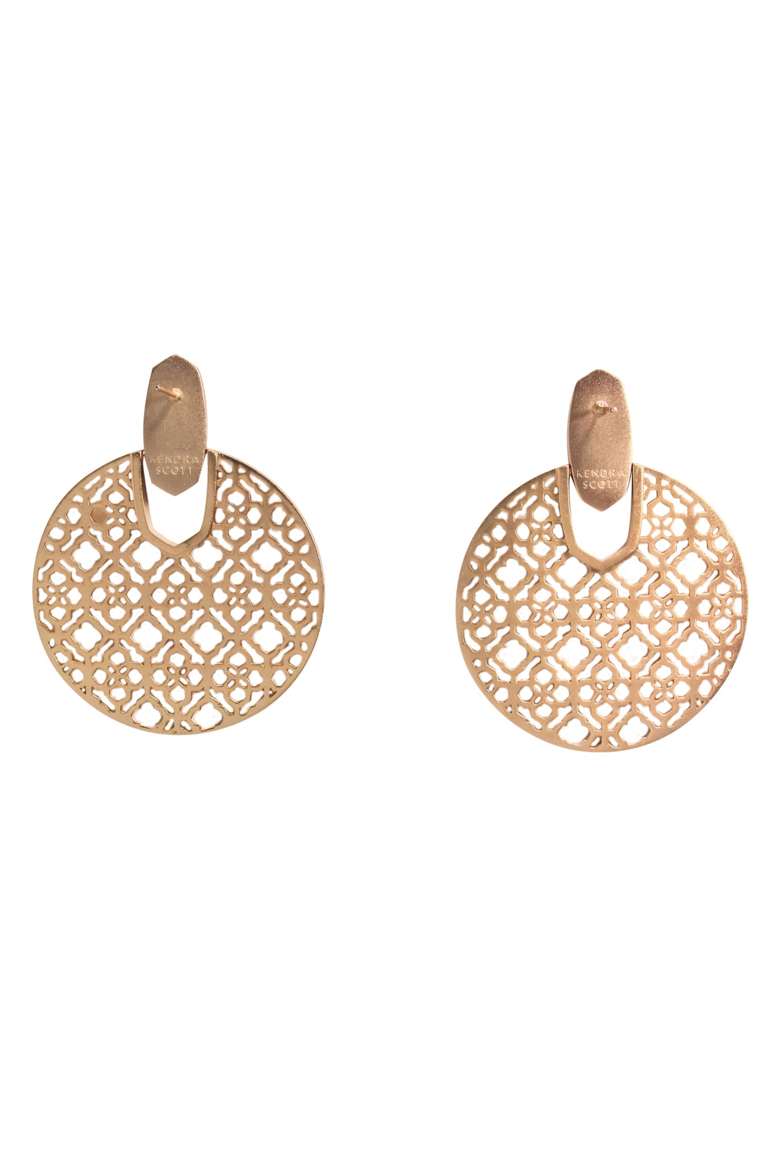 Kendra Scott - Stunning Gold Laser Cut Circle Stud Earrings