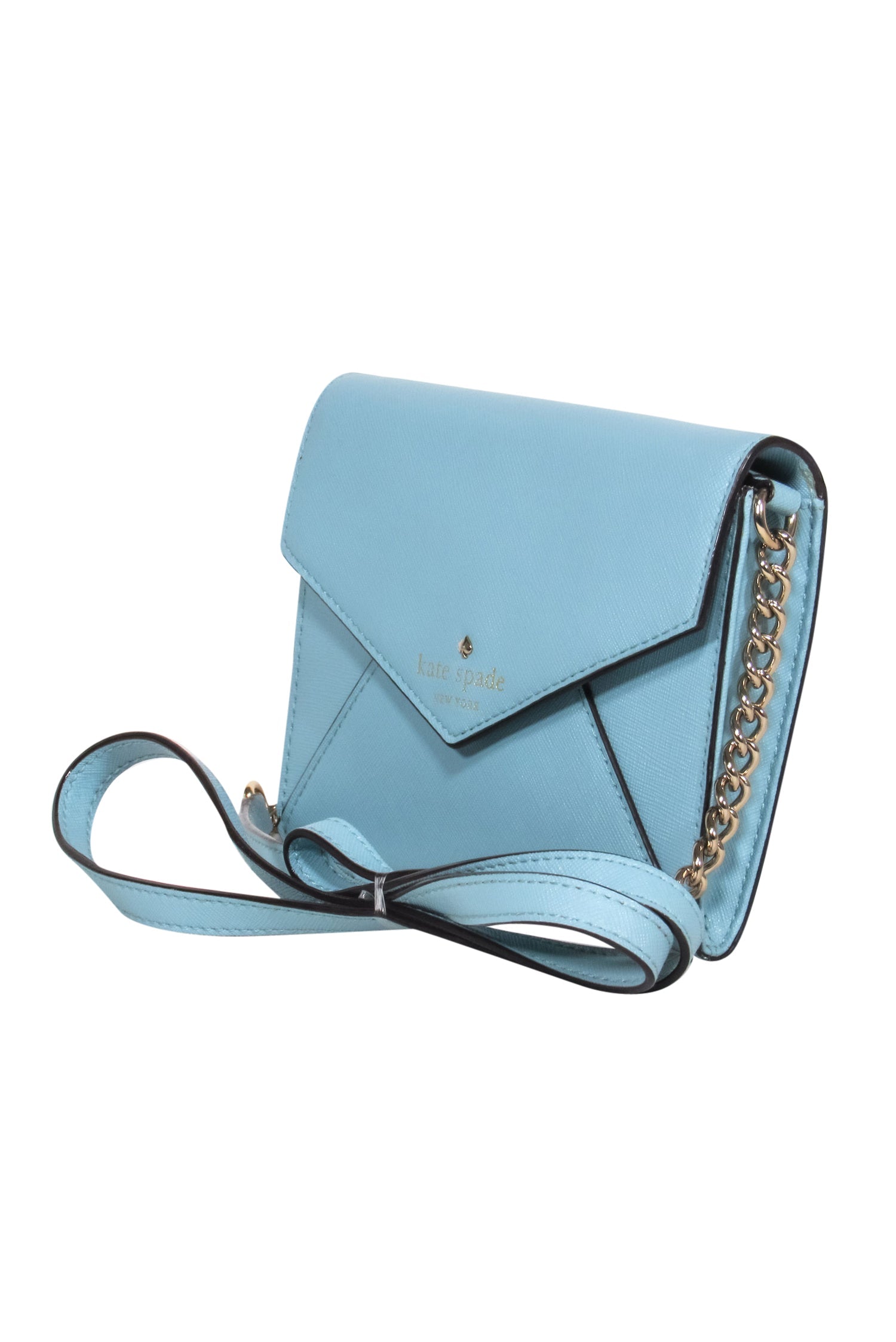 Kate Spade - Stunning Baby Blue Textured Mini Envelope Crossbody Bag