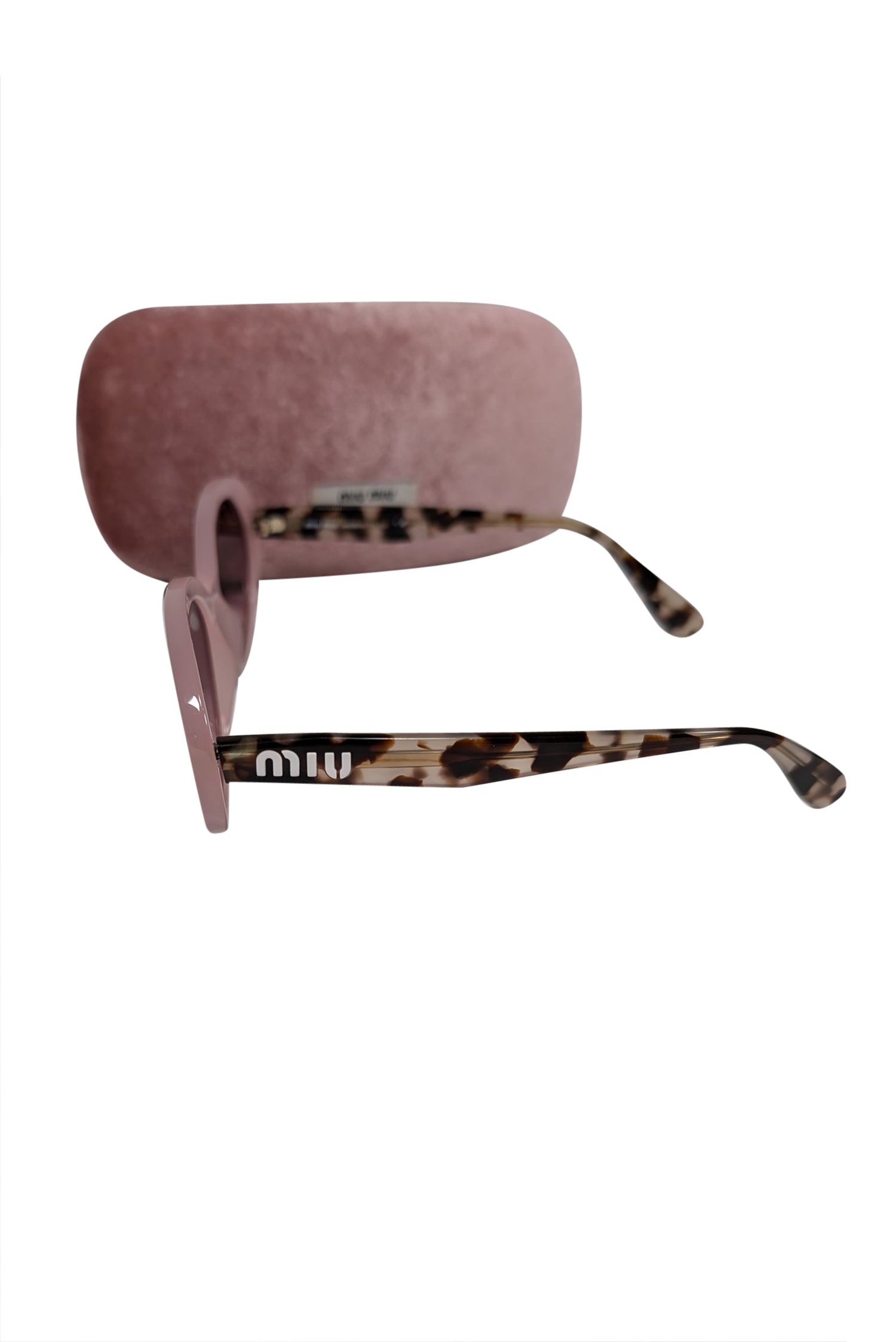 Miu Miu Glamorous Pink & Tortoise Round Sunglasses