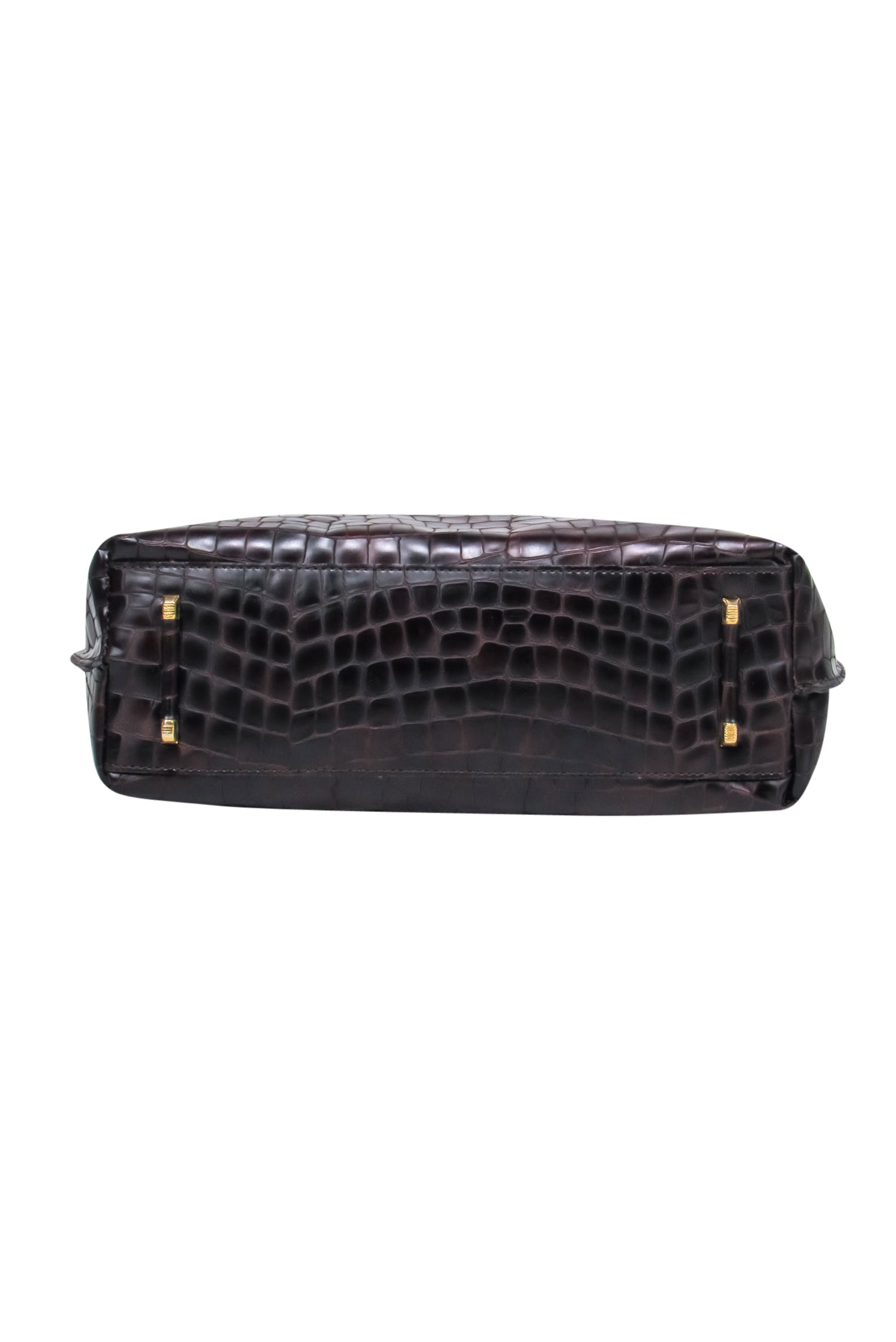 Rodo - Stunning Brown Crocodile Embossed Convertible Satchel