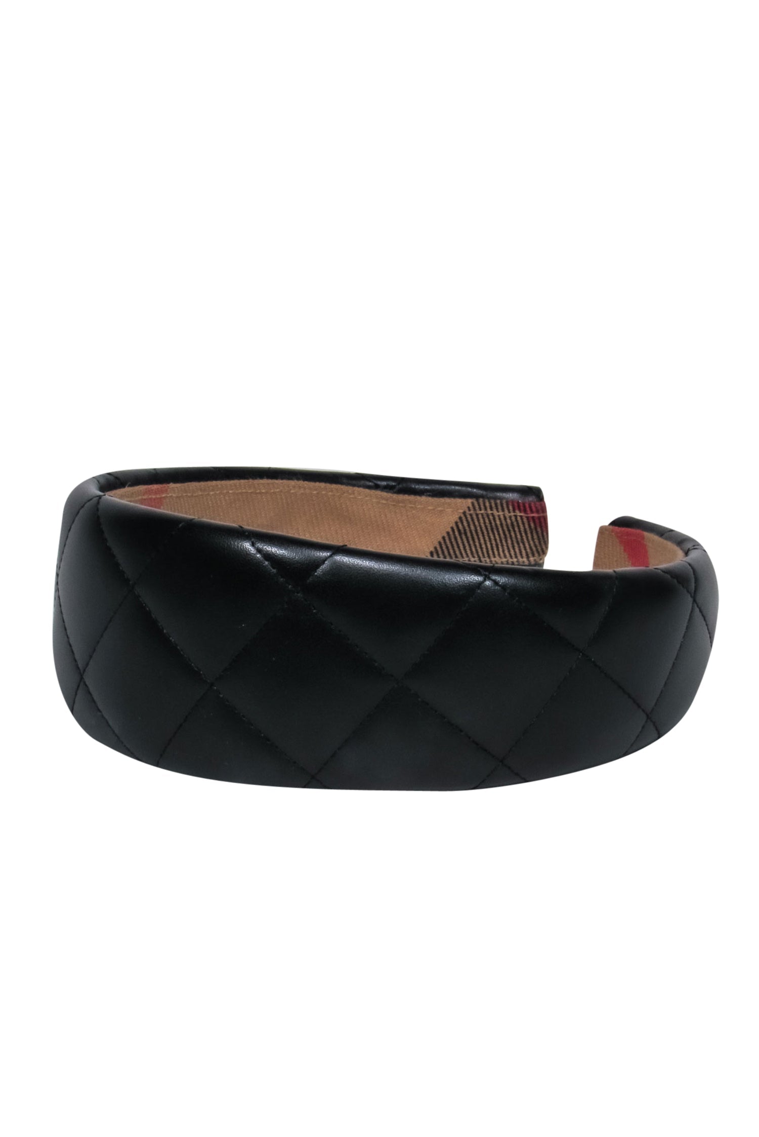 Burberry's Luxurious Black Quilted Leather Headband