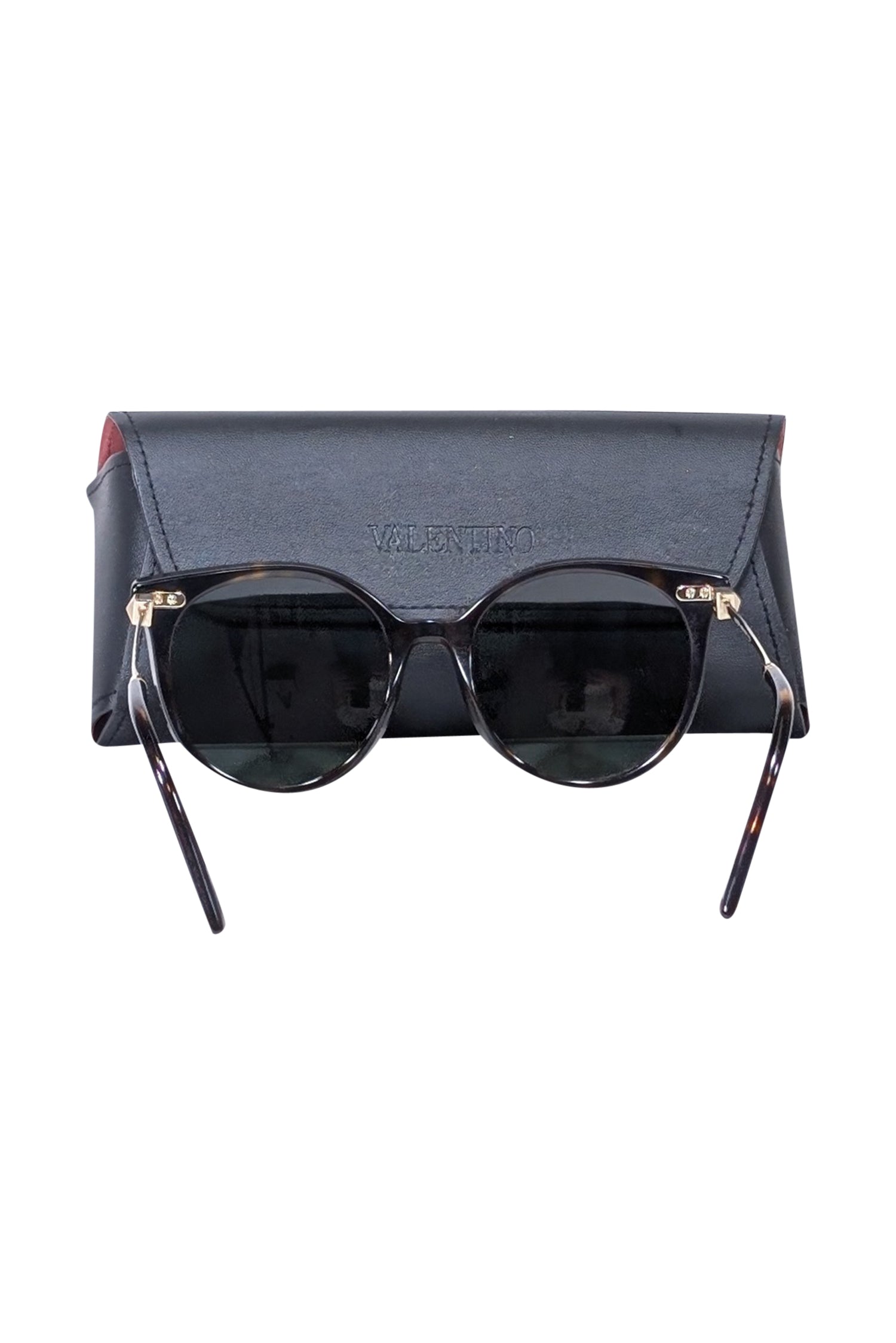 Valentino's Stunning Brown Tortoise Round Sunglasses