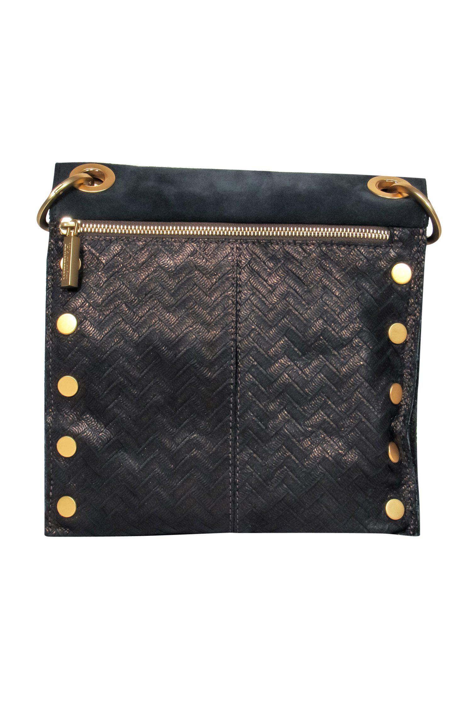 Hammitt Navy & Gold Studded Leather Fold-Over VIP Crossbody Bag - A Rebellious Classic