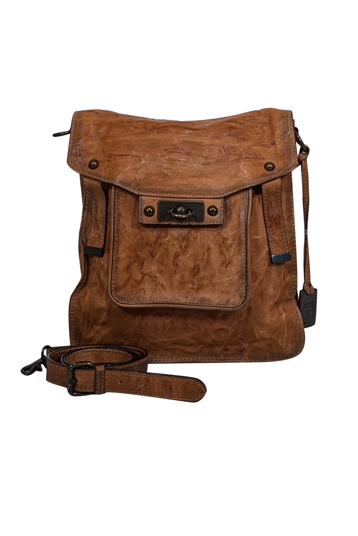 Frye's Stunning Tan Leather Large Crossbody Bag