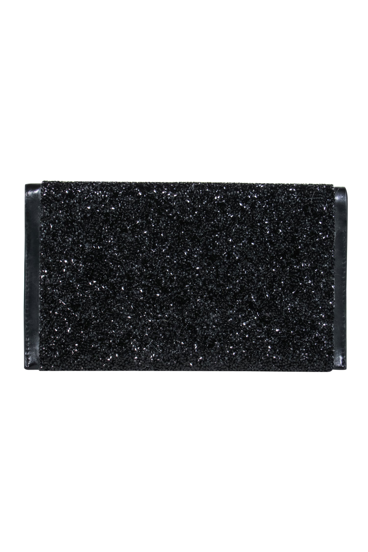 Pamela Dennis Black Gemstone-Textured Sparkling Clutch with Mirror - Elevate Your Look!