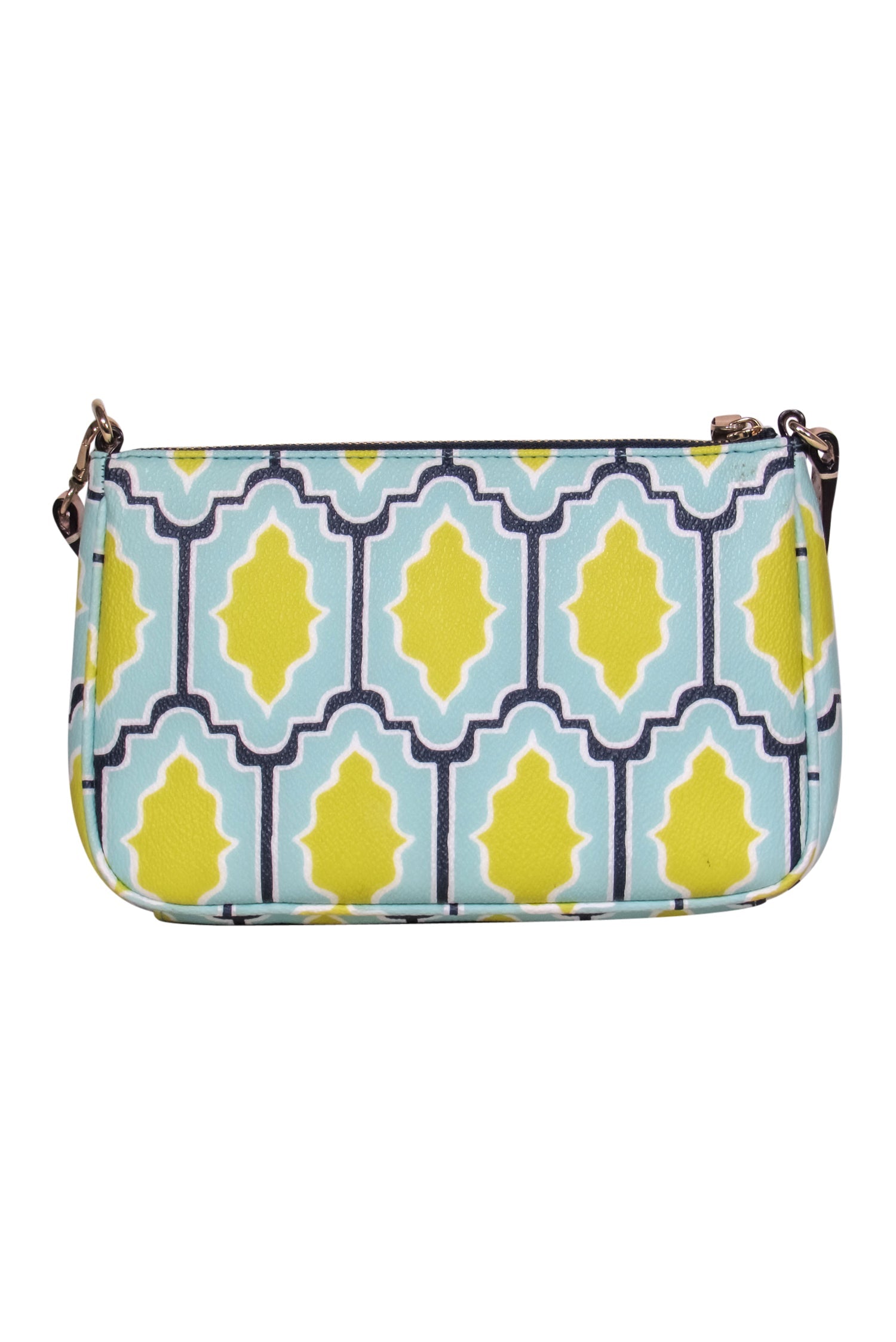 Kate Spade Convertible Wristlet - Stunning Teal, Chartreuse & Navy Print