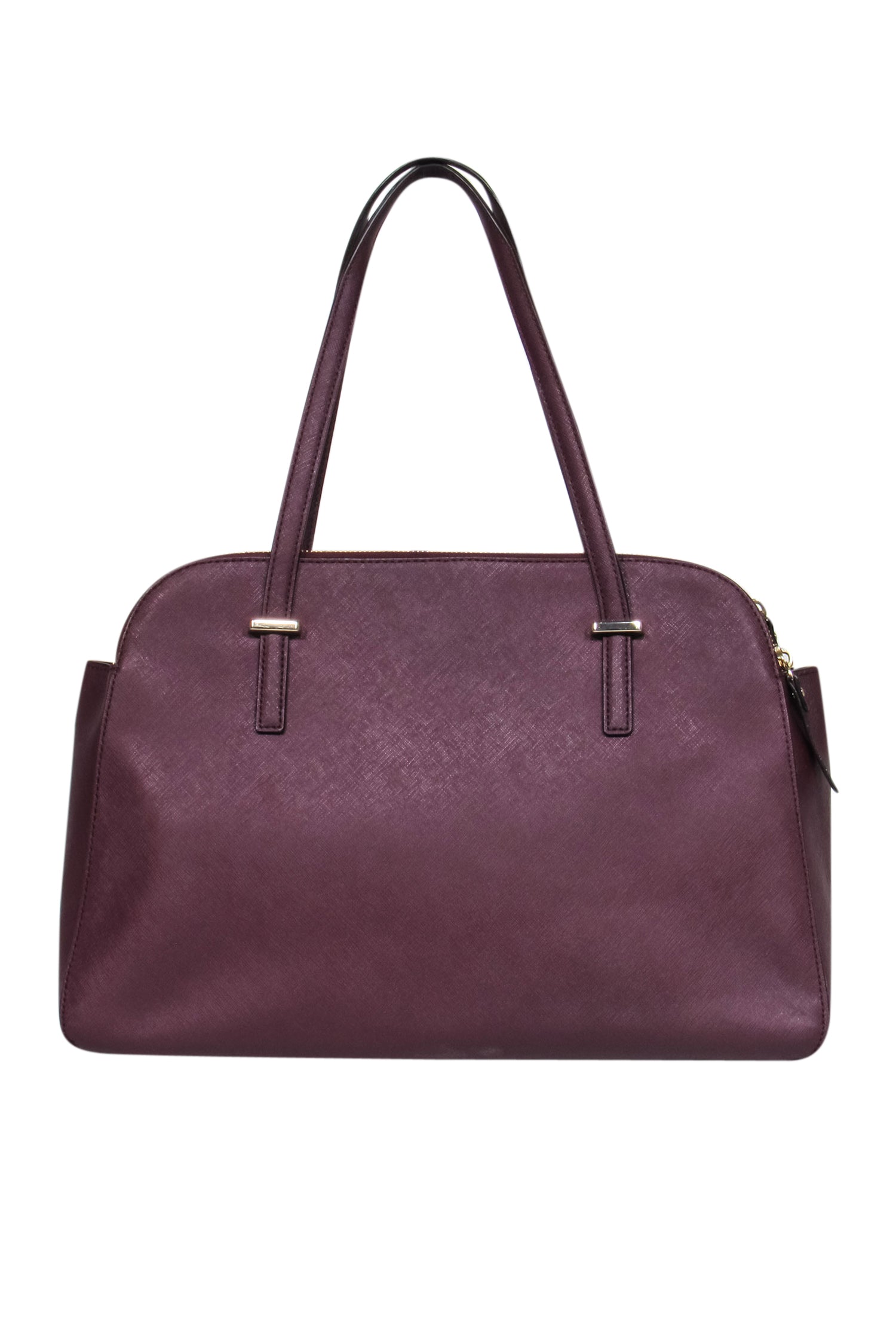 Kate Spade Luxury Burgundy Double Zipper Large Tote Bag - A Must - Have for Work!