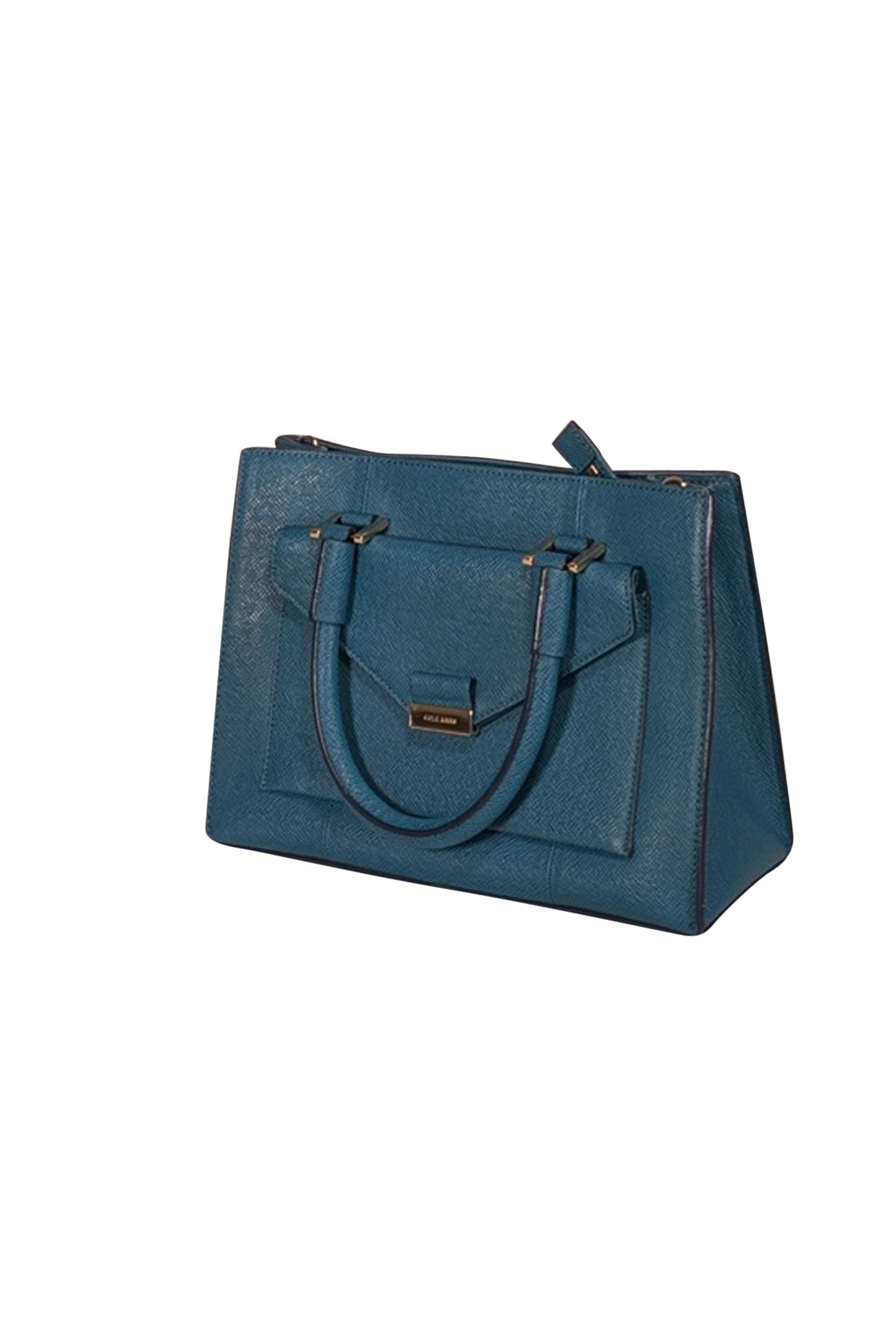 Cole Haan Turquoise Blue Saffiano Leather Satchel - A Fashion Statement!