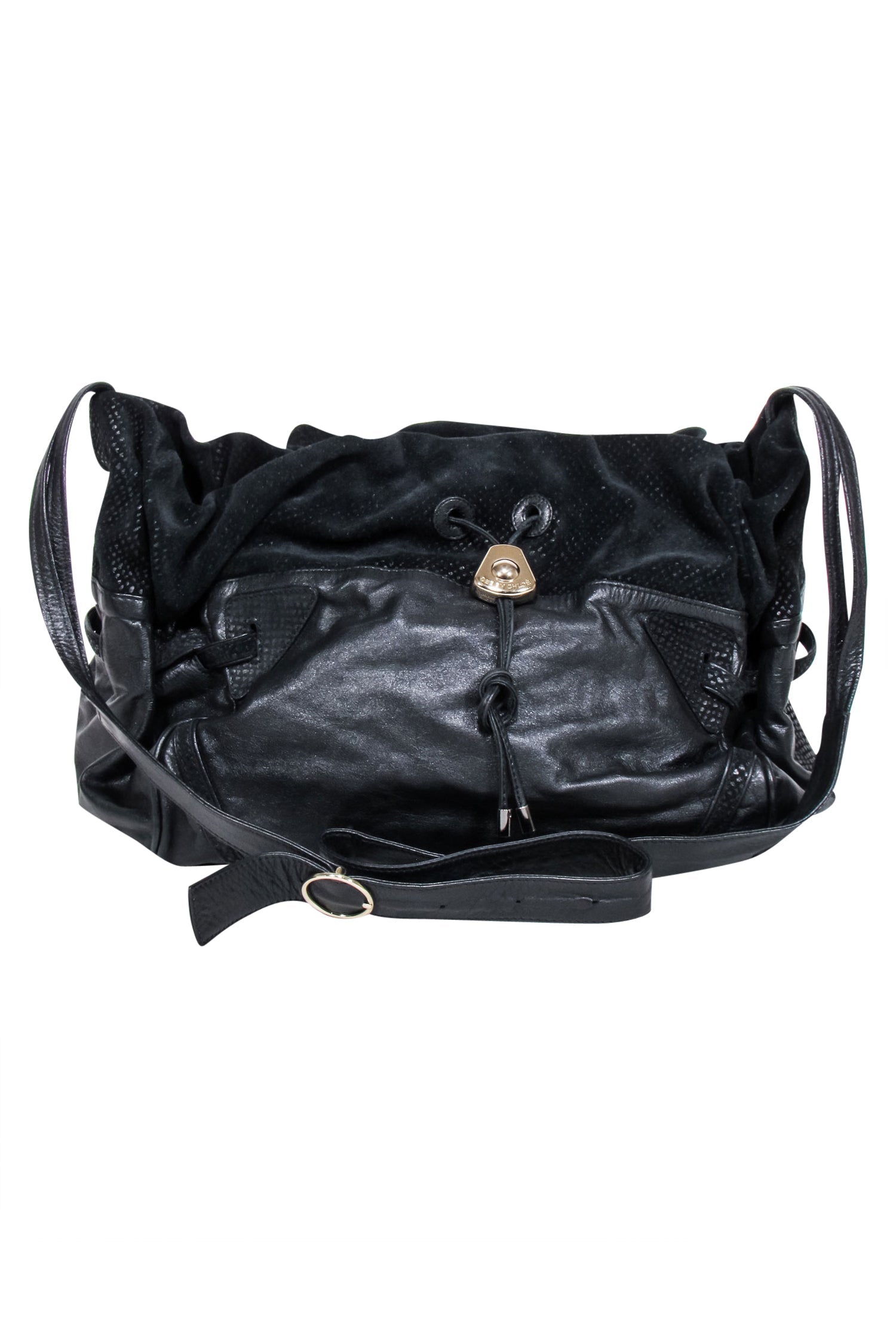 See by Chloe - Stunning Black Leather & Suede Drawstring Crossbody Bag
