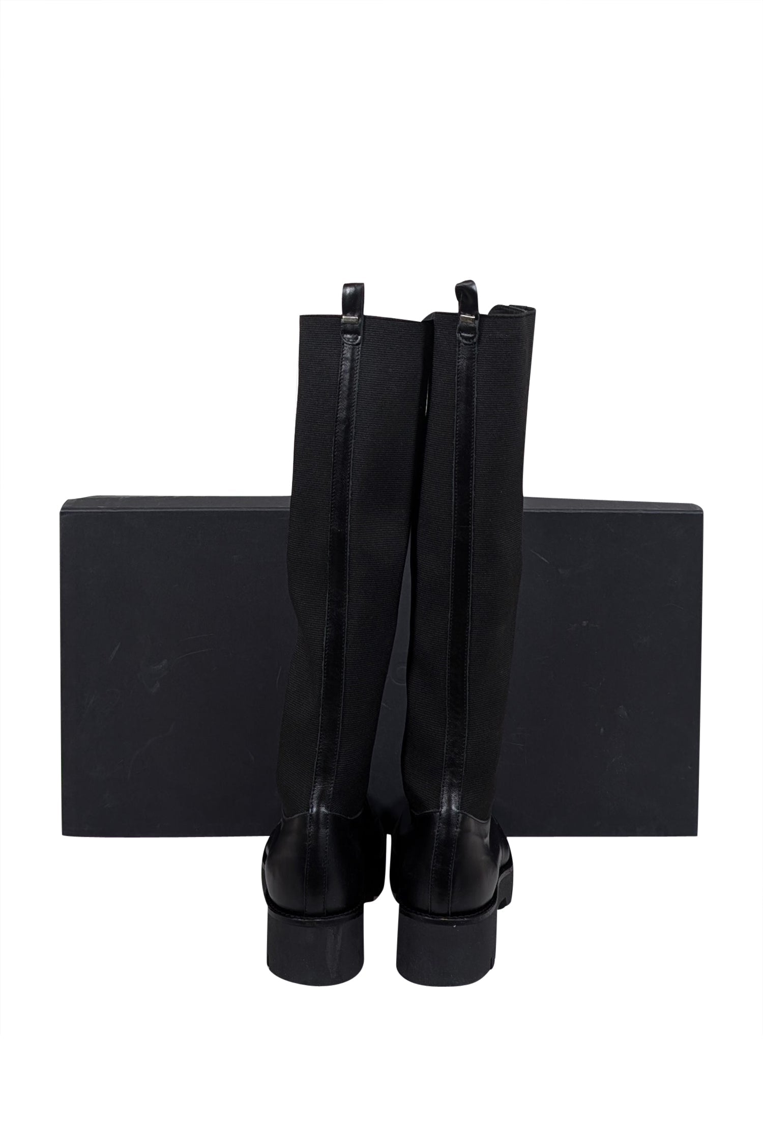 Theory's Edgy Black Laced Lug Boots - Size 10