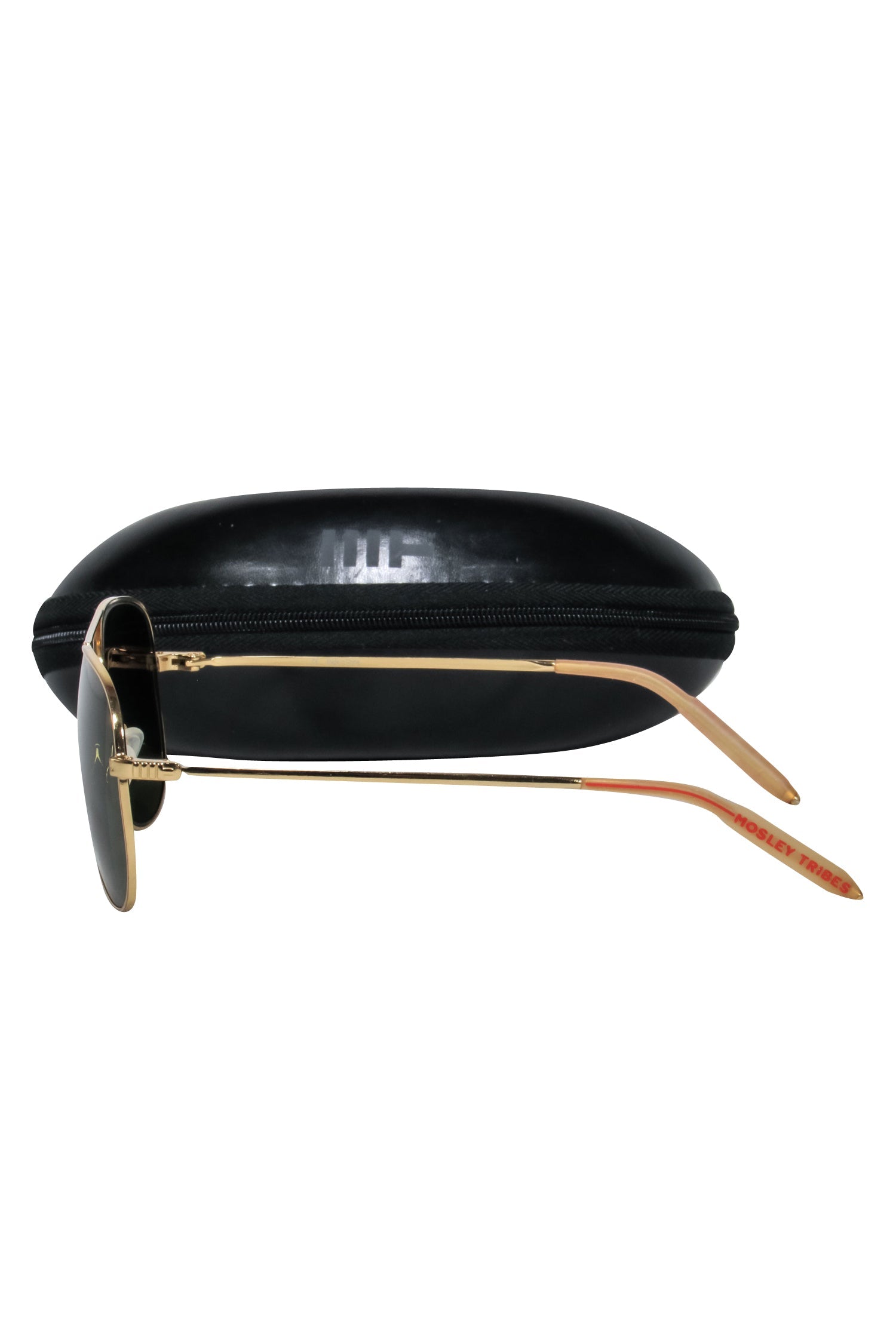 Mosley Tribes - Stunning Gold Frame Aviator Sunglasses with Black Lenses