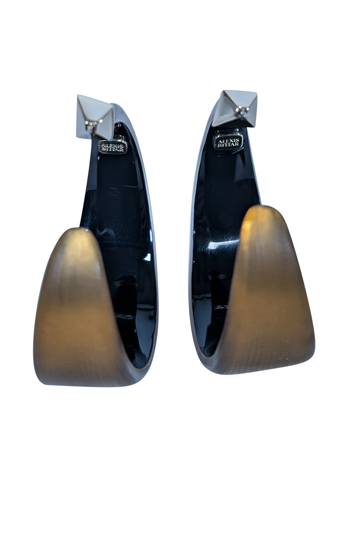 Alexis Bittar's Stunning Bronze Lucite Hoop Earrings