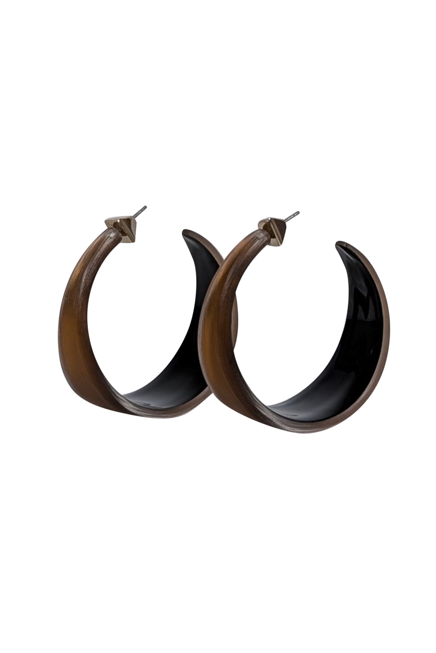 Alexis Bittar's Stunning Bronze Lucite Hoop Earrings