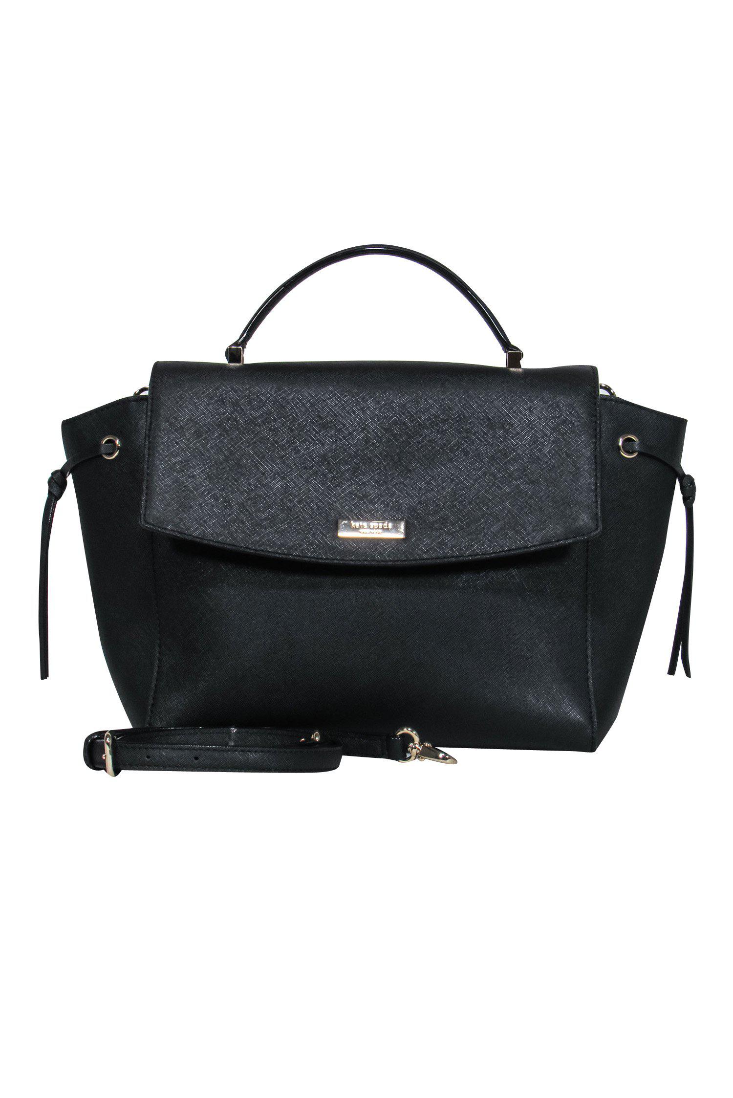 Kate Spade's Stunning Black Leather Structured Satchel