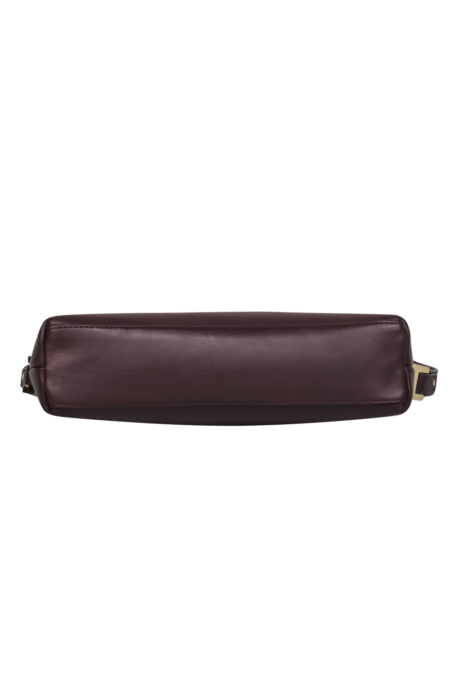 India Hicks - Gorgeous Deep Burgundy Smooth Leather Crossbody with Shining Gold Hardware