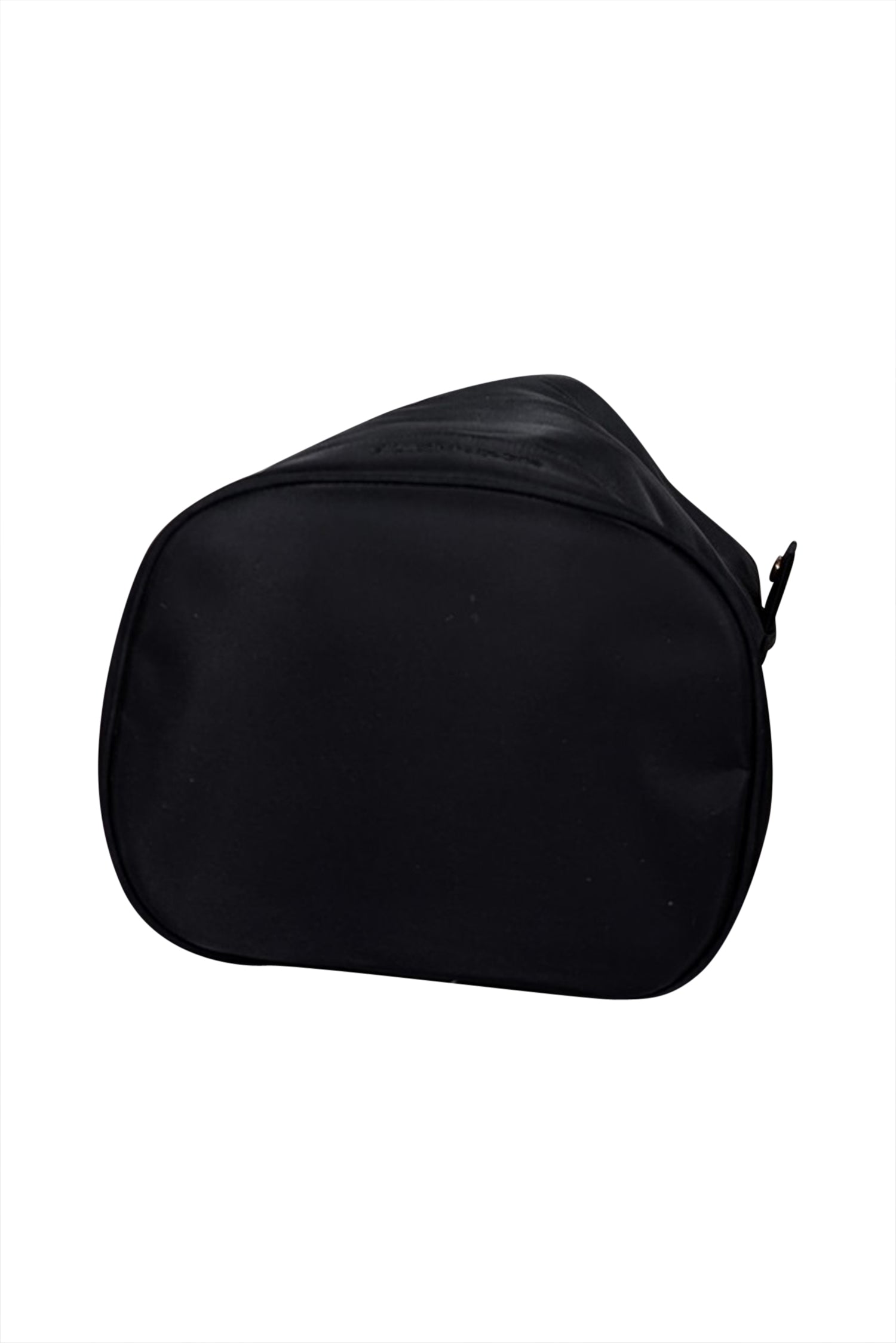 Jil Sander's Stylish Black Nylon Sling Bucket Bag with Belt Snap Closure
