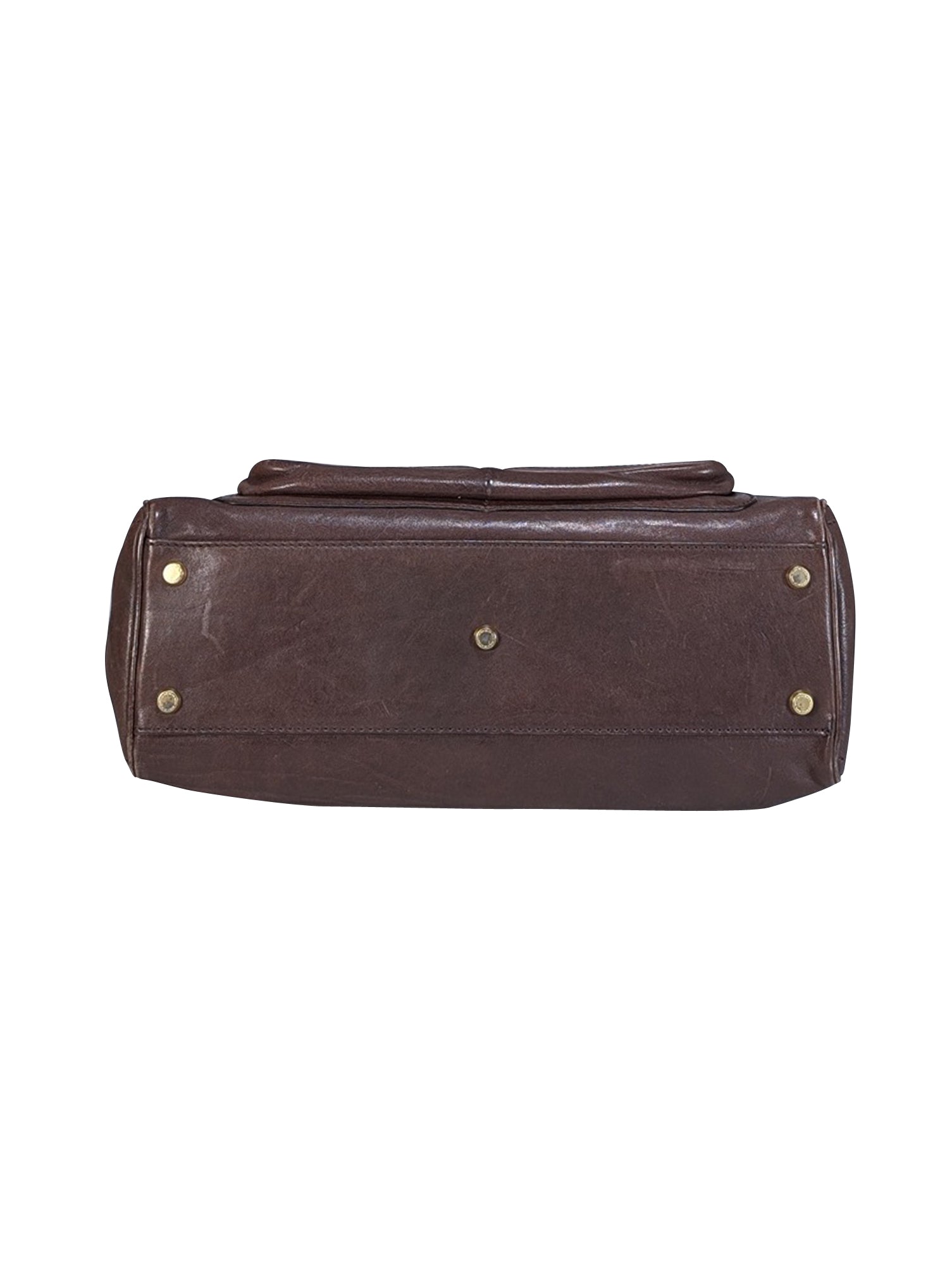 Oscar de la Renta - Exquisite Brown Leather Large Handbag