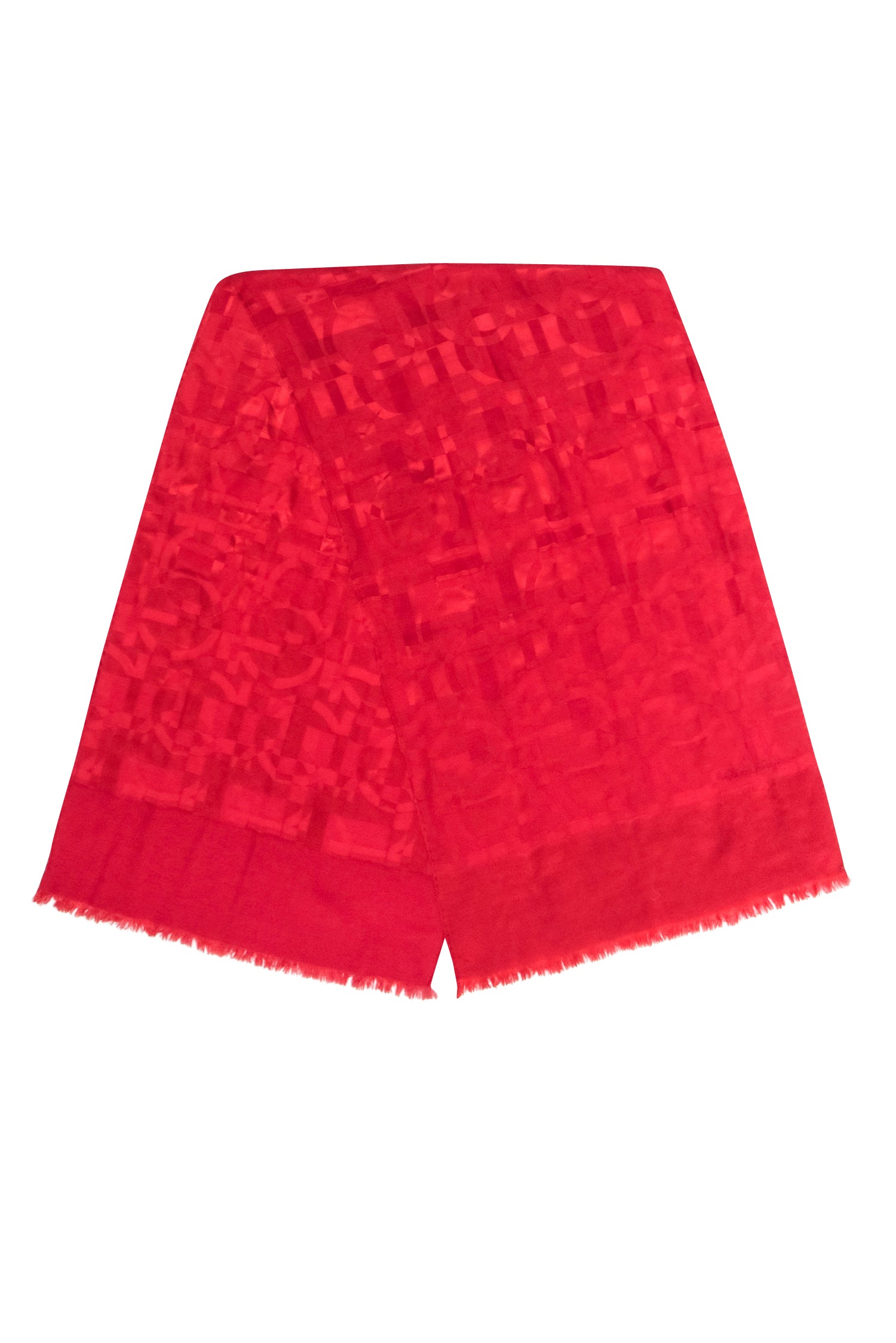 Ferragamo Red Logo Scarf - A Fashion Statement!