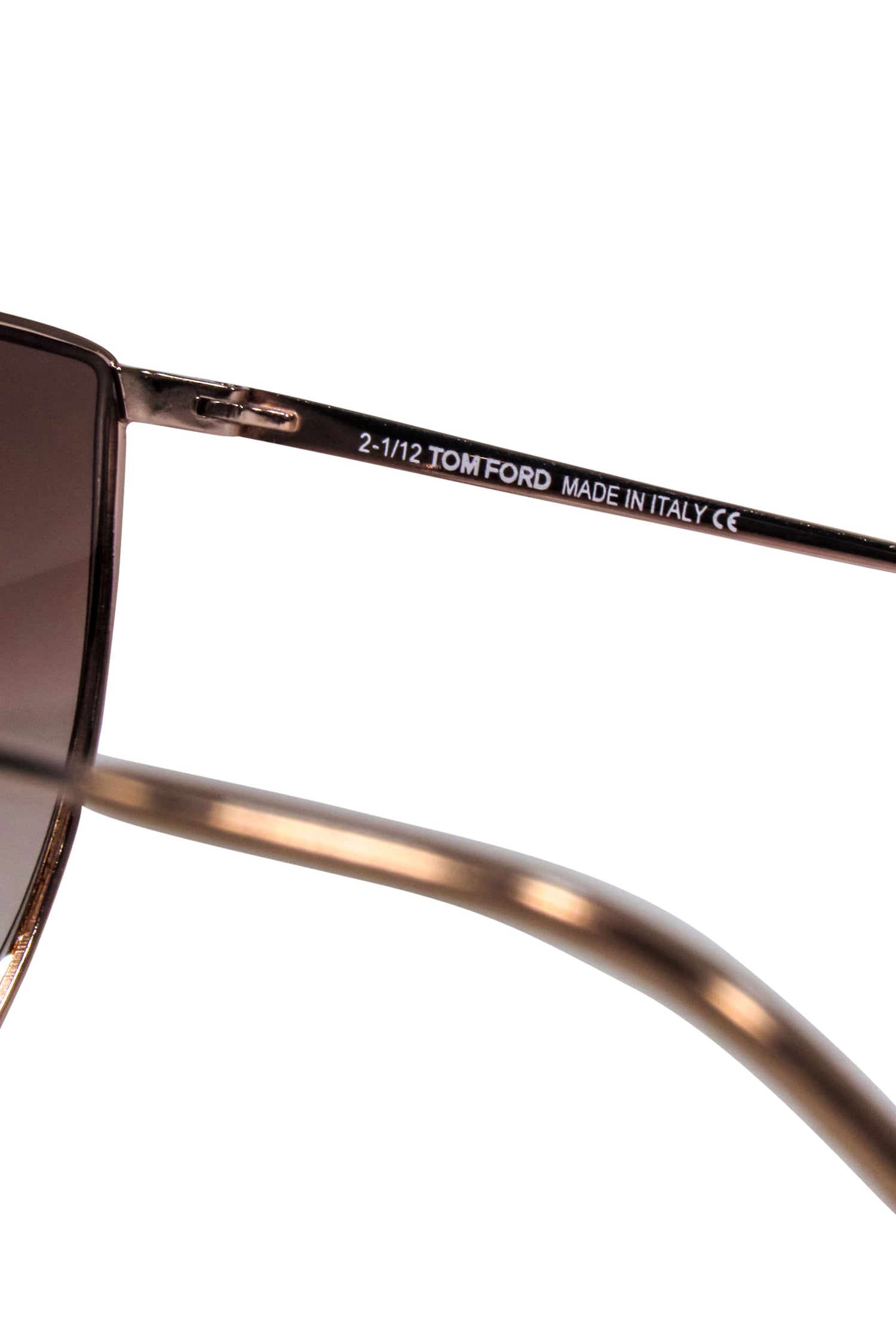 Tom Ford Gold Thin Frame Brown Lens Sunglasses - Iconic Style!