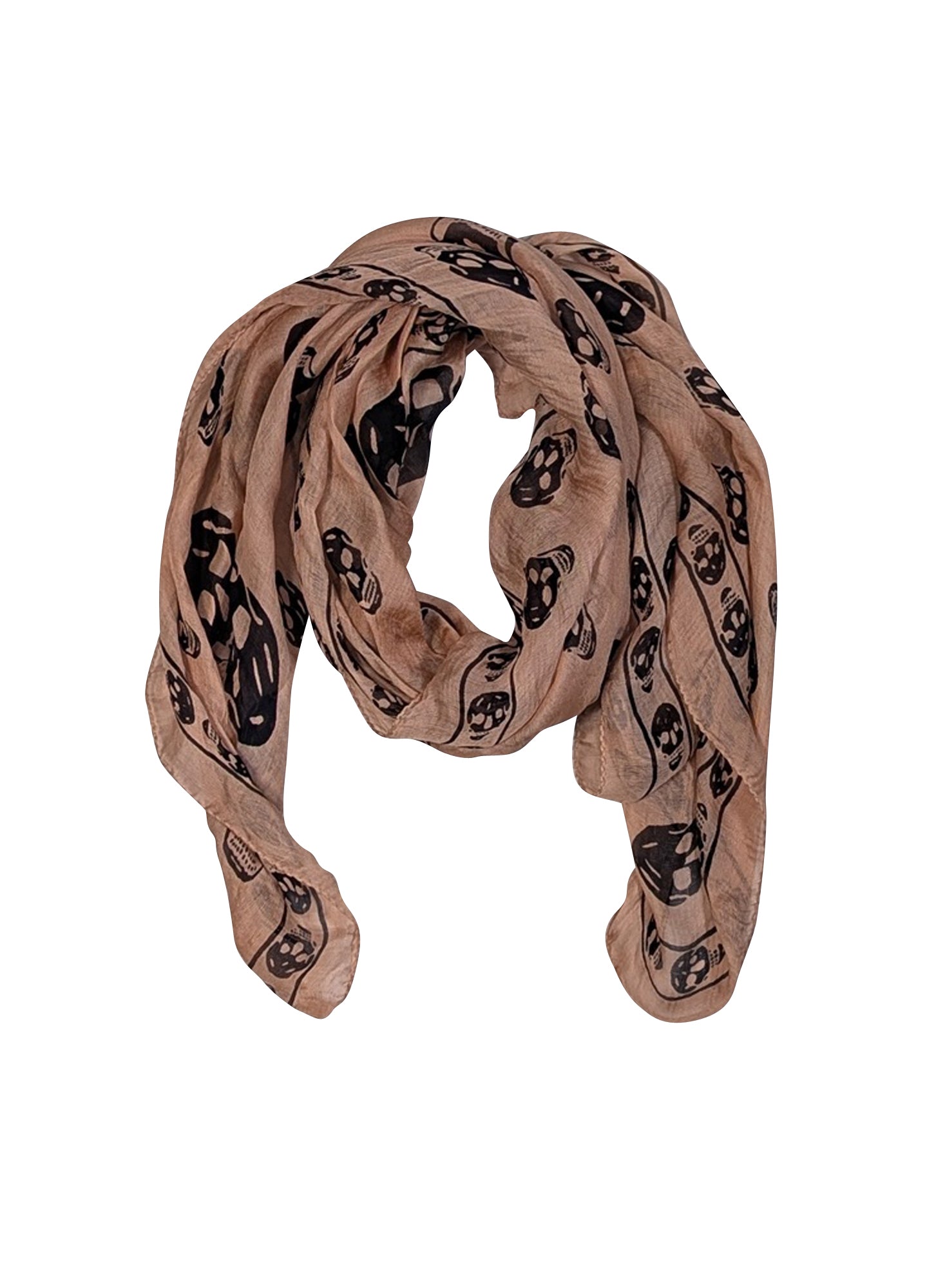 Alexander McQueen - Stunning Mauve & Black Skull Print Scarf