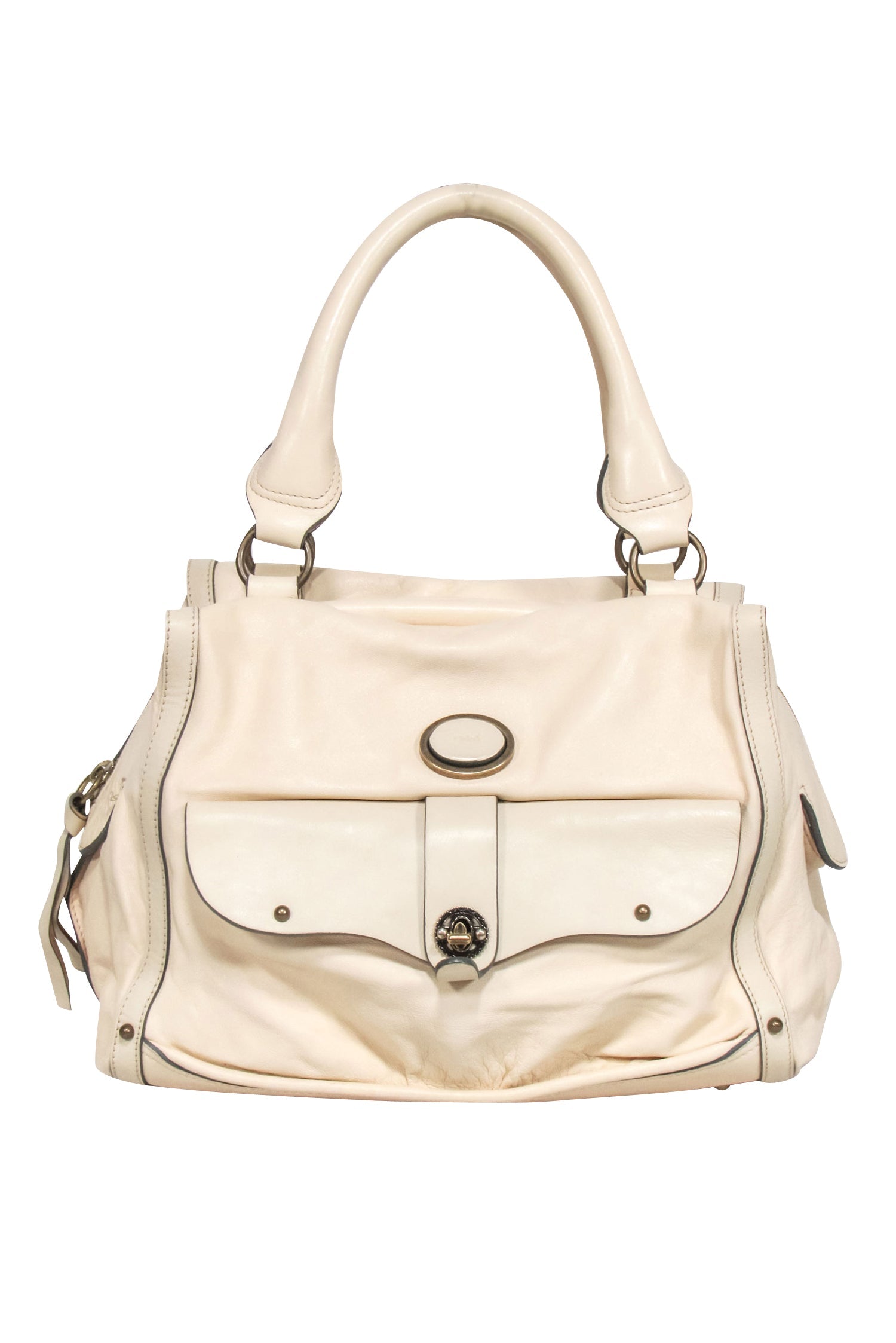 Chloe - Stunning Ivory Leather Large Shoulder Bag