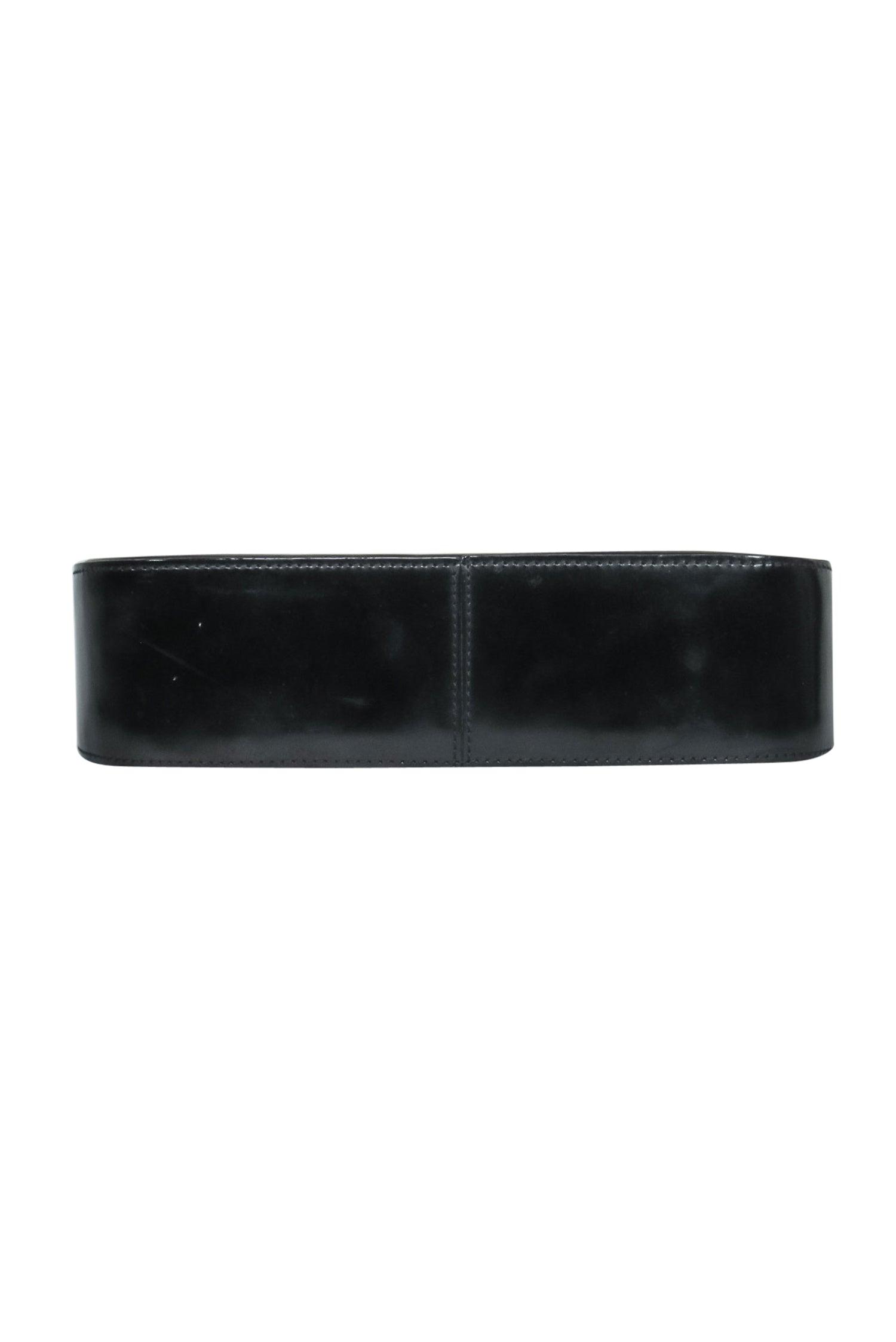 Lancel - Stunning Black Glossed Leather Structured Handbag