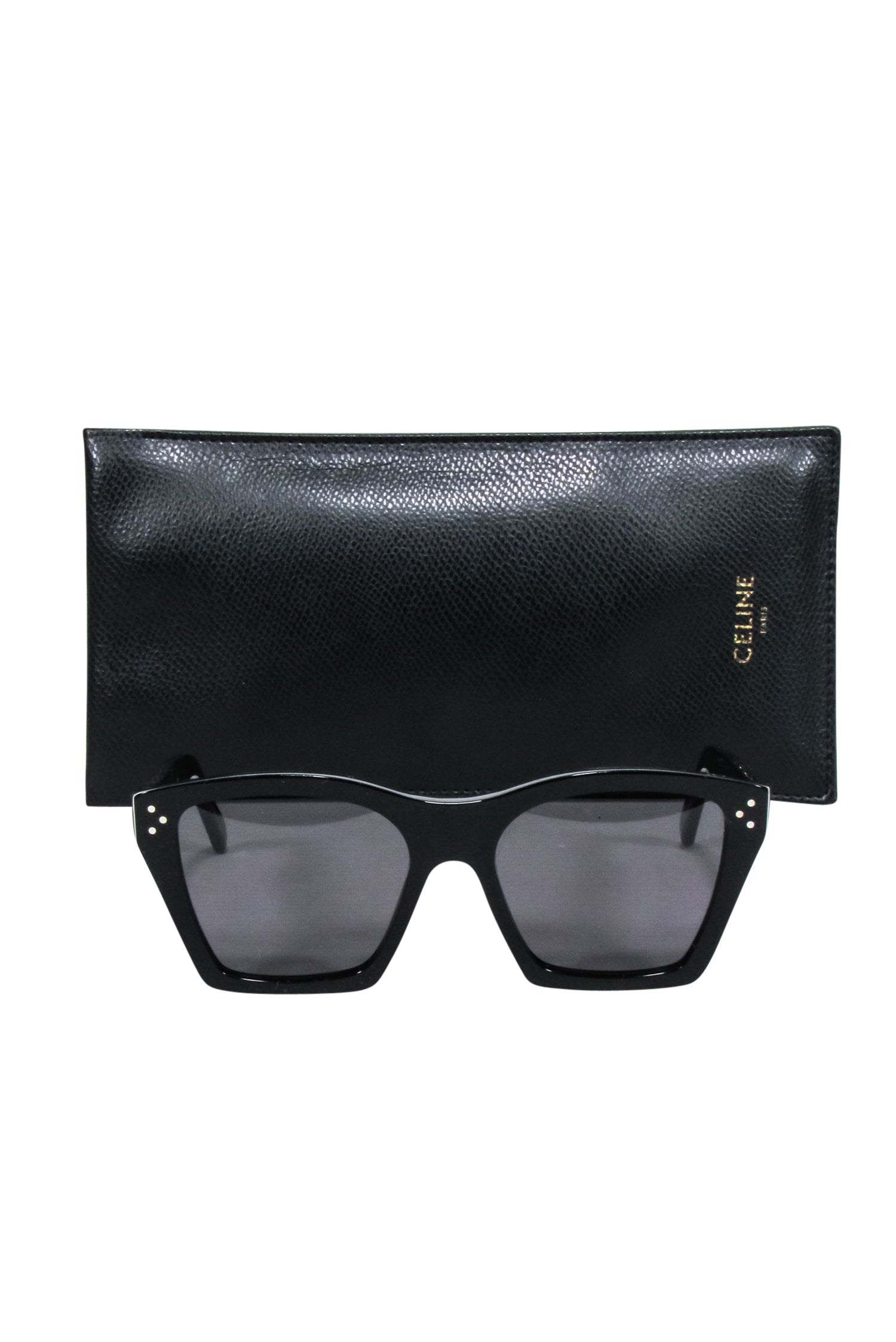 Celine's Stunning Black Square Cat Eye Sunglasses