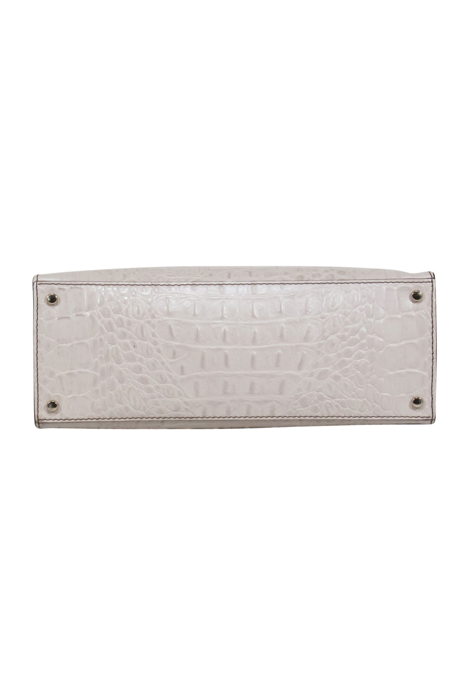 Kate Spade Cream Croc-Embossed Leather Structured Satchel - A Must-Have for Work Travels