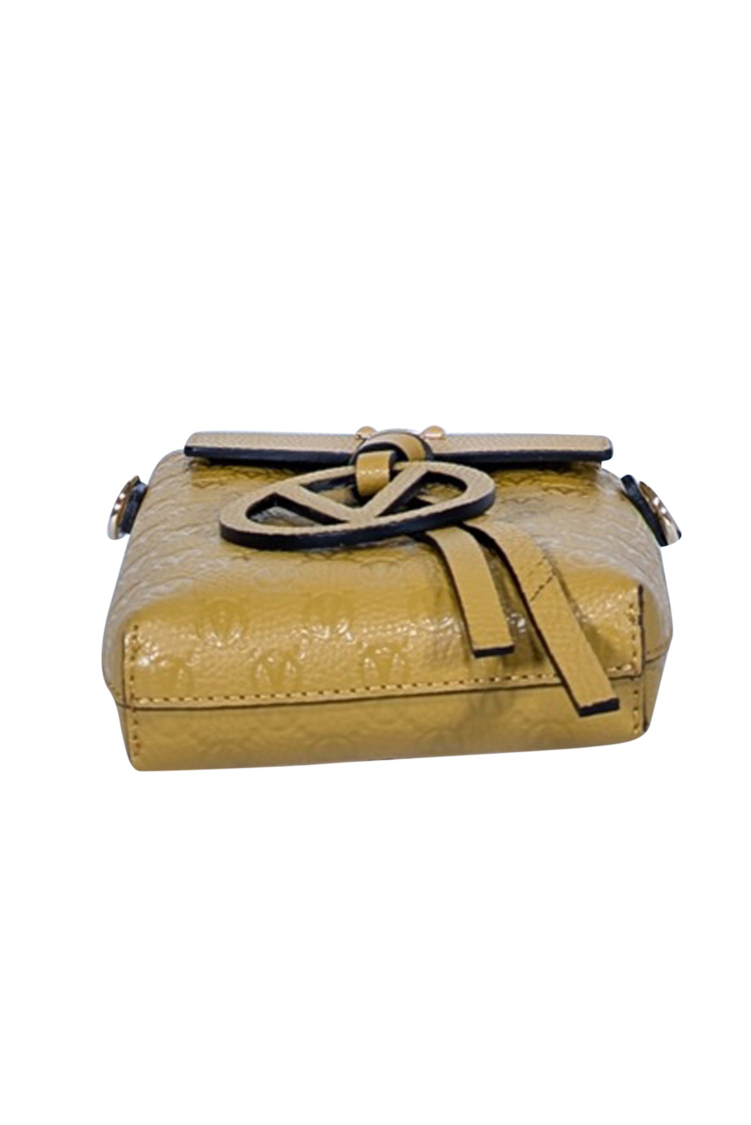Valentino by Mario Valentino - Stunning Mustard Yellow Embossed Logo Crossbody Bag