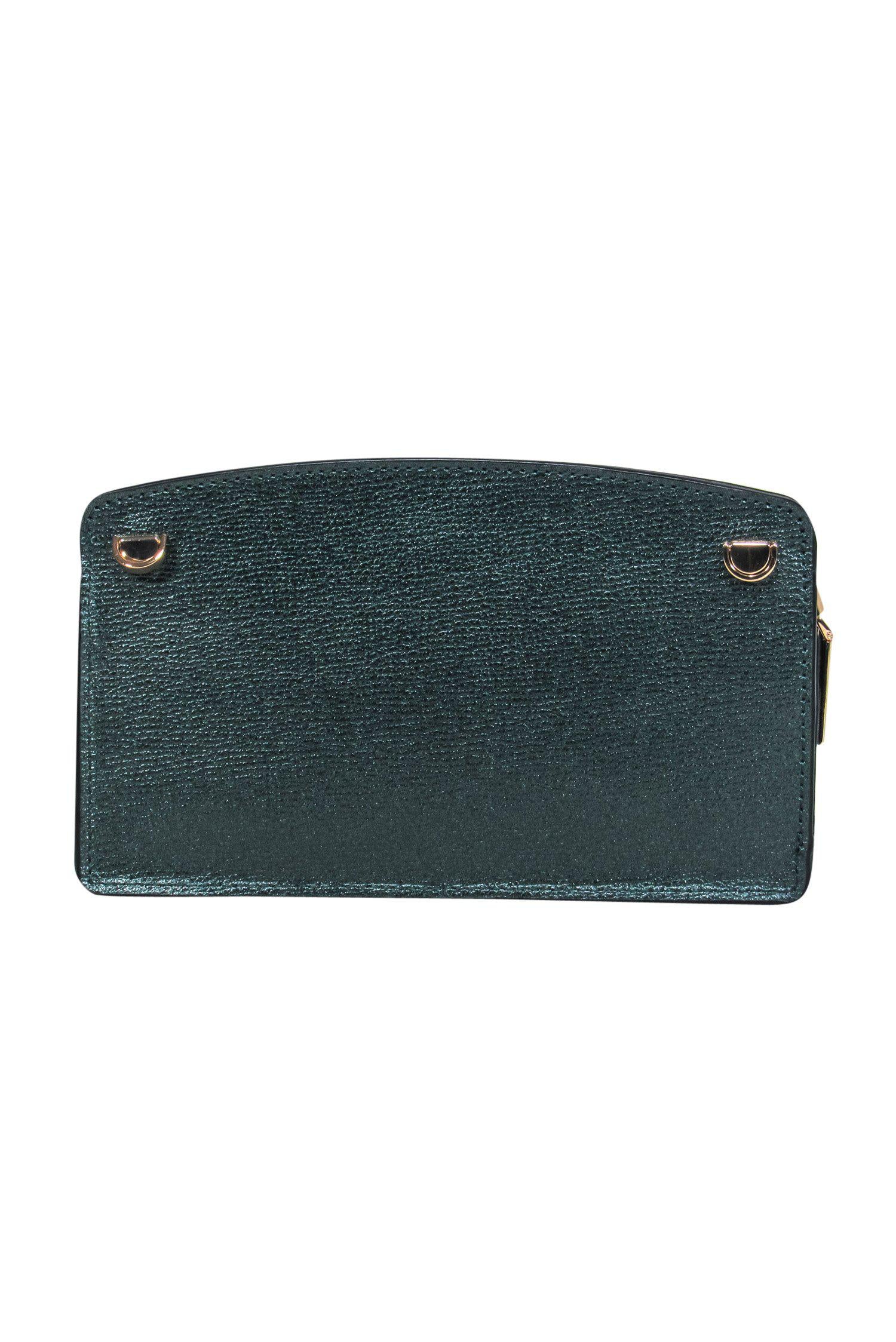 Kate Spade - Festive Small Metallic Green Leather Crossbody