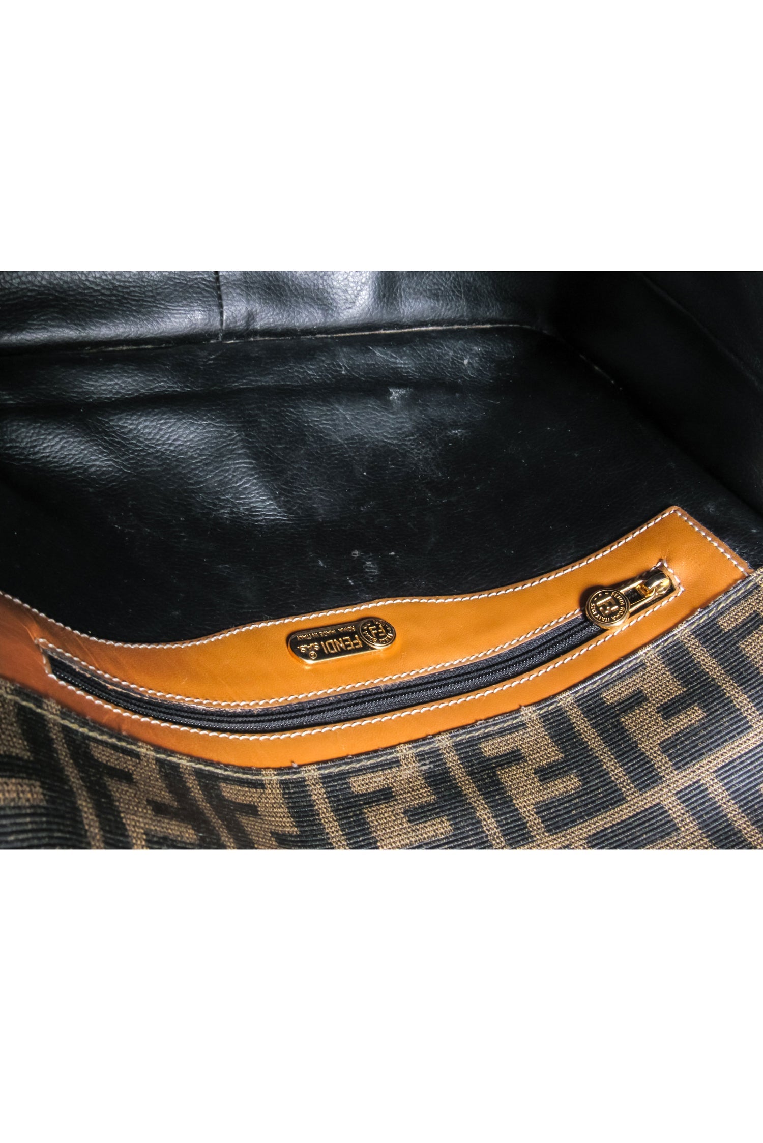 Fendi Brown Monogram Vintage Messenger Shoulder Bag - A Fashion Icon