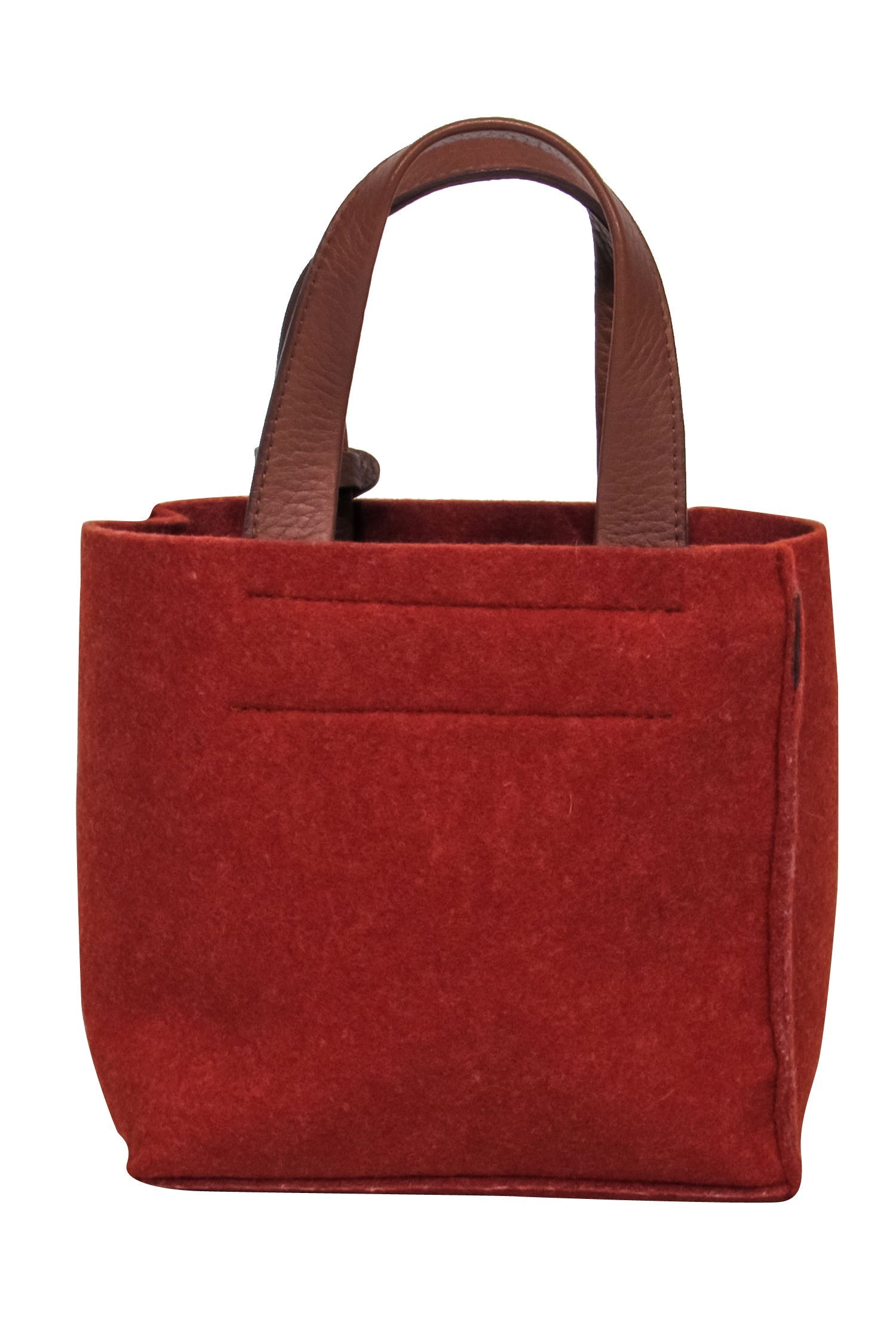 Furla Mini Bag: Burnt Orange with Brown Handle