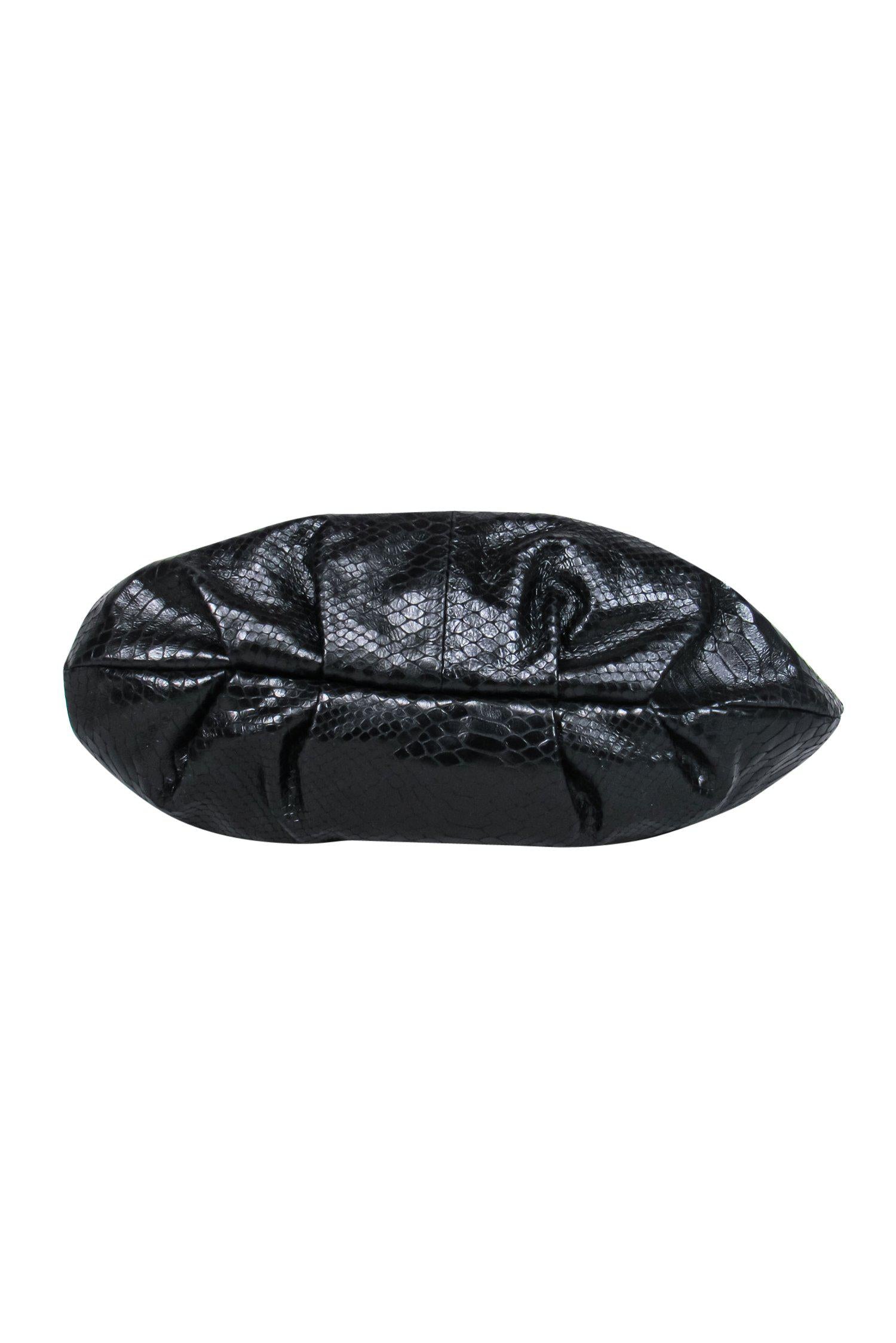 Lupo - Stunning Large Black Snakeskin Hobo Bag