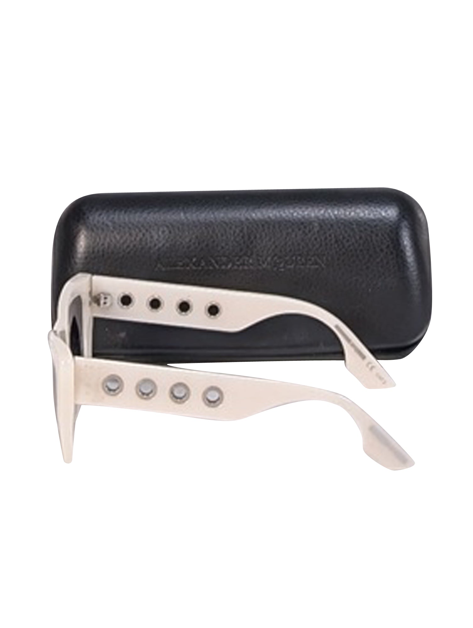 Alexander McQueen White Cat Eye Square Sunglasses - Unleash Your Inner Rebel!