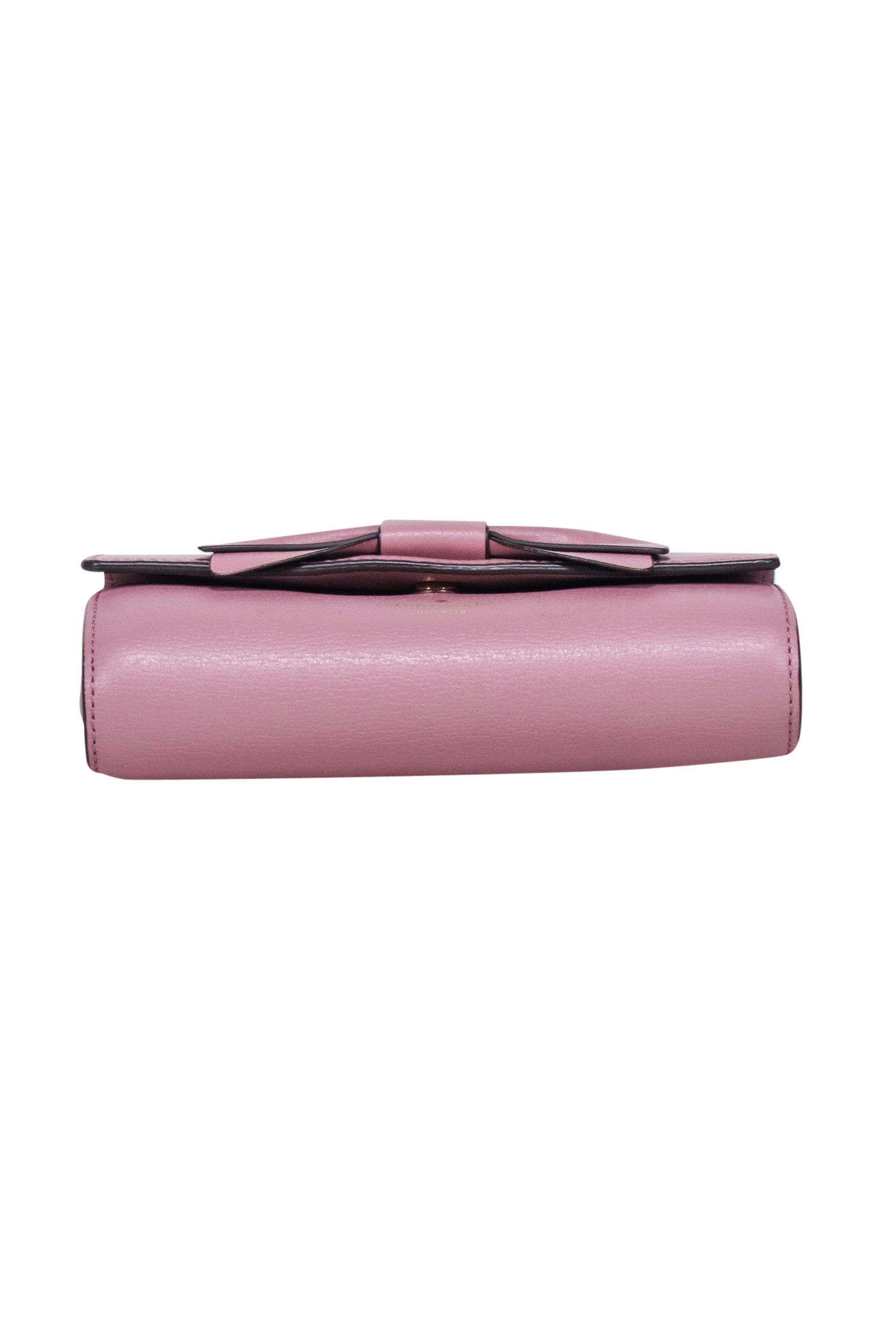 Kate Spade Mauve Pink Leather Bow Front Flap Crossbody - The Ultimate Party Accessory