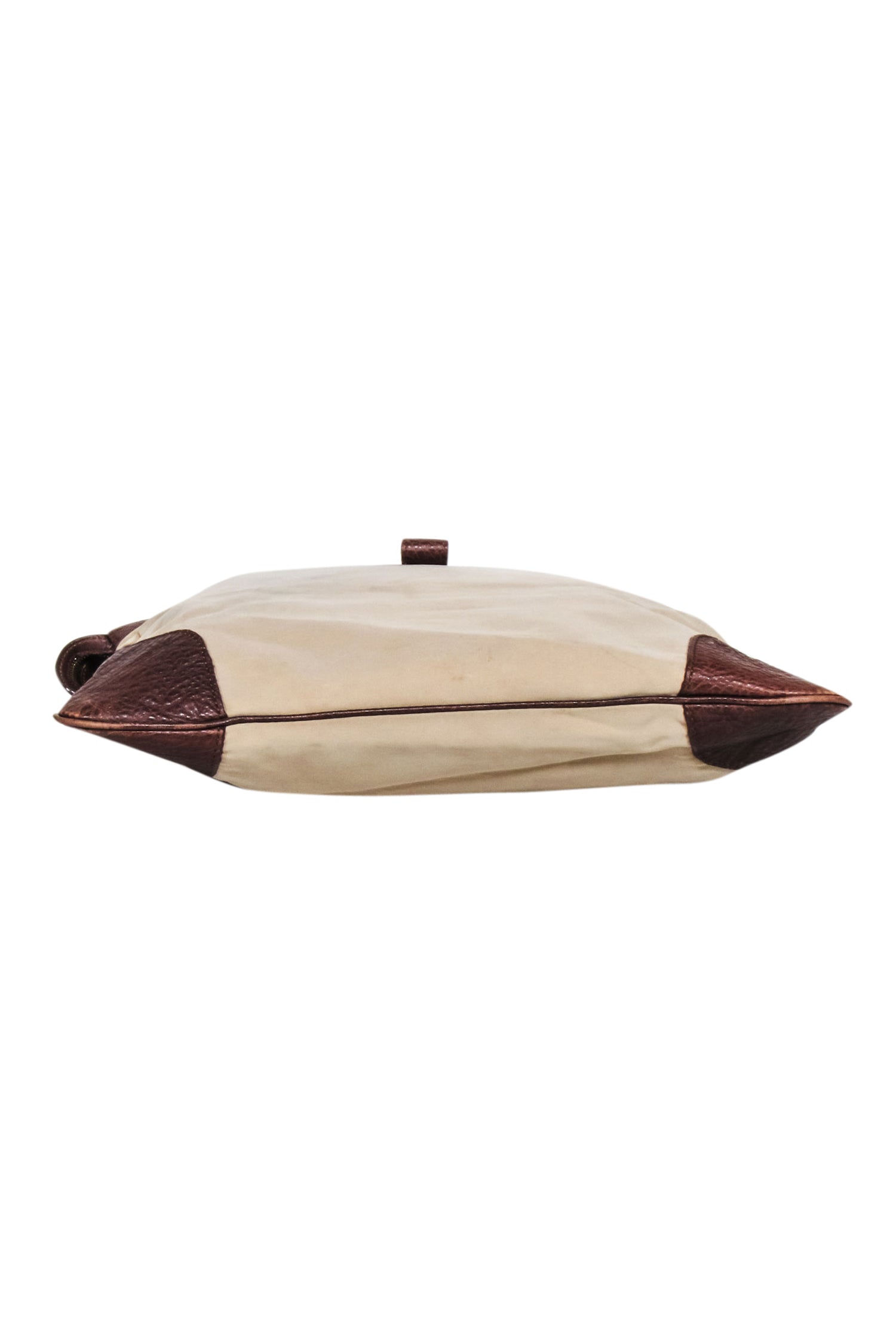 Burberry - Stunning Beige Canvas Shoulder Bag with Brown Leather Accents