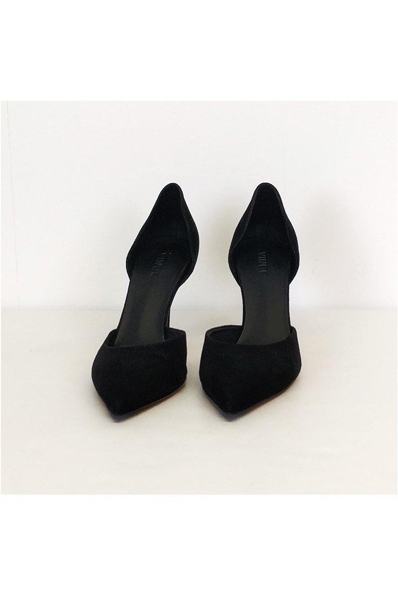 Vince's Stunning Black Suede Cut-Out Heels - Size 9.5