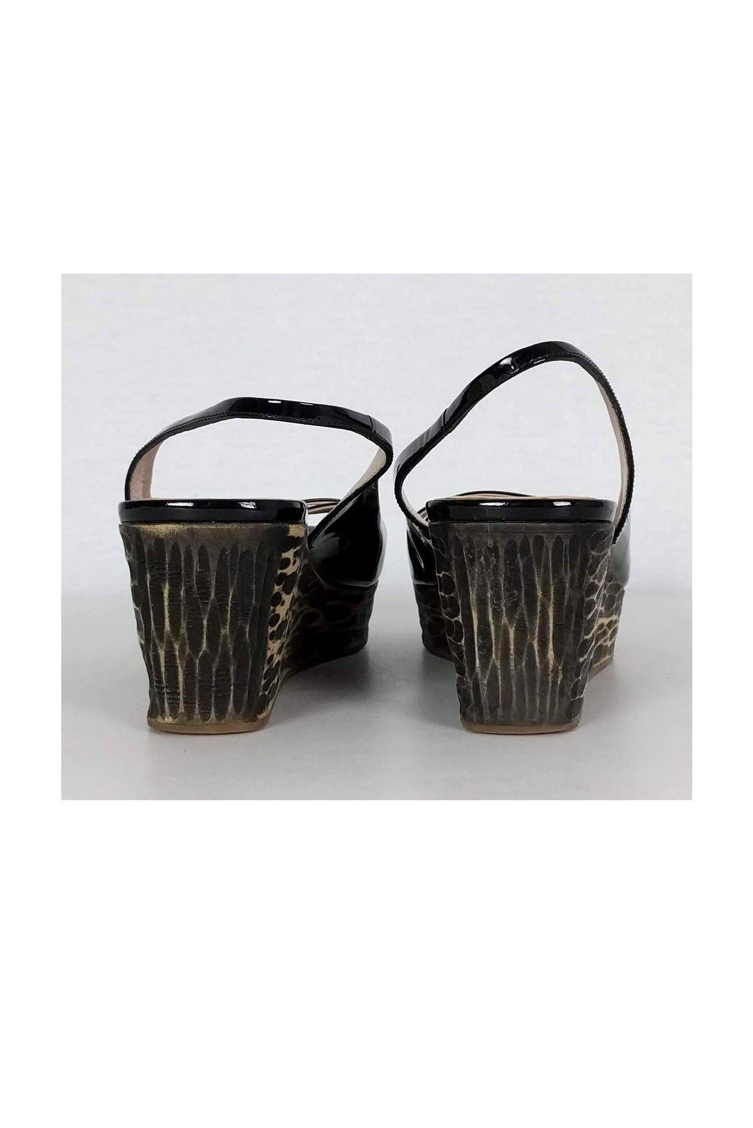 Miu Miu Black Patent Leather Wedges - Size 8 - Irresistible Fashion!