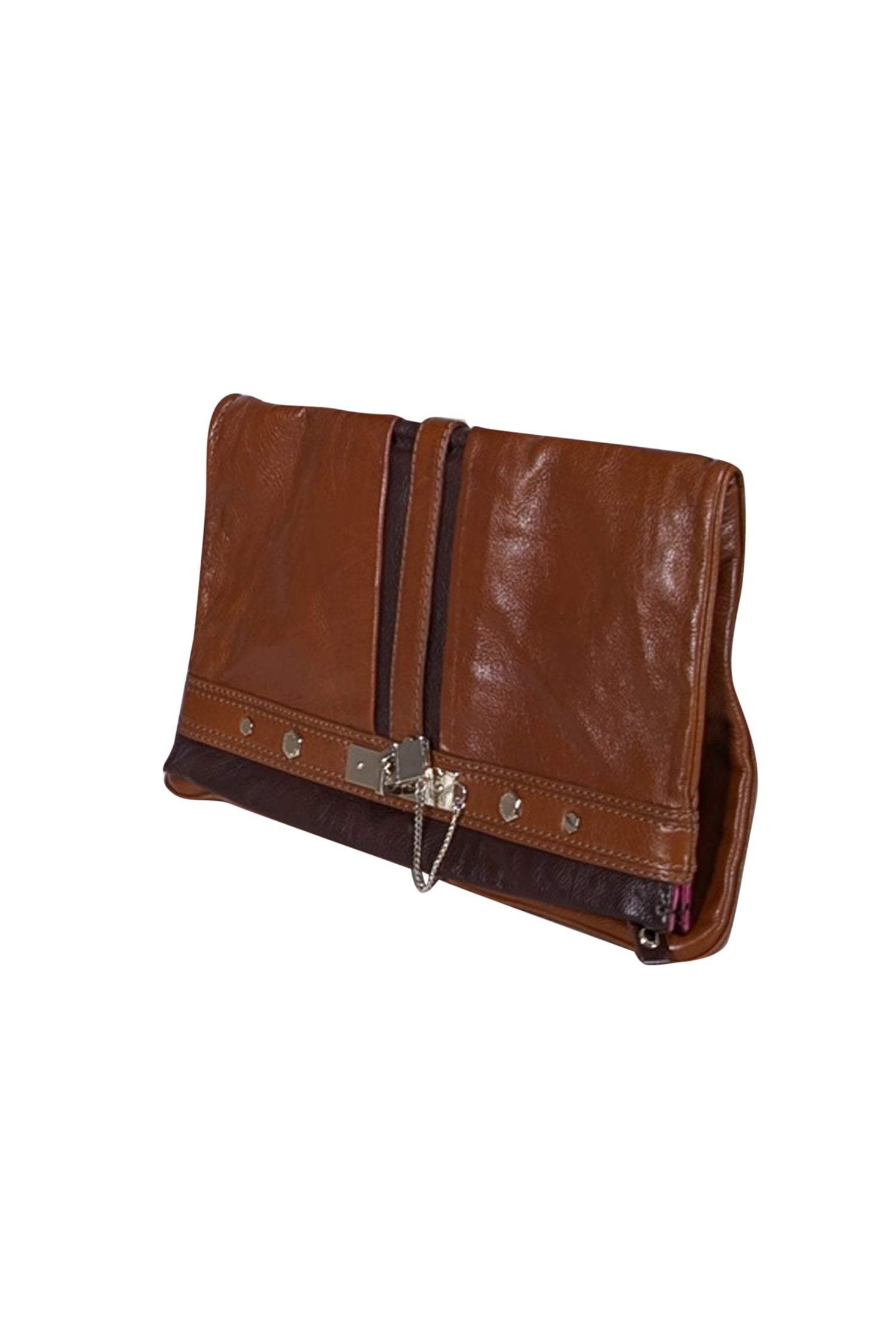 Marc by Marc Jacobs - Irresistible Brown Leather Lock Front Clutch